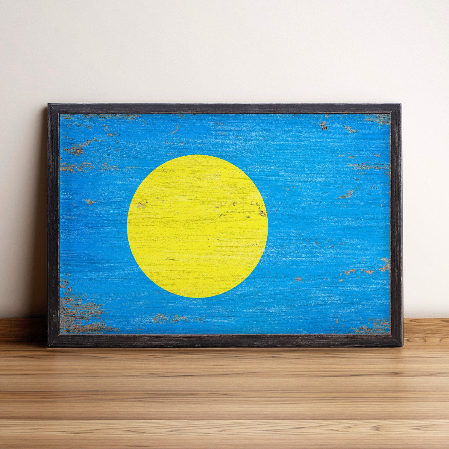 Palau Flag Framed Wall Art