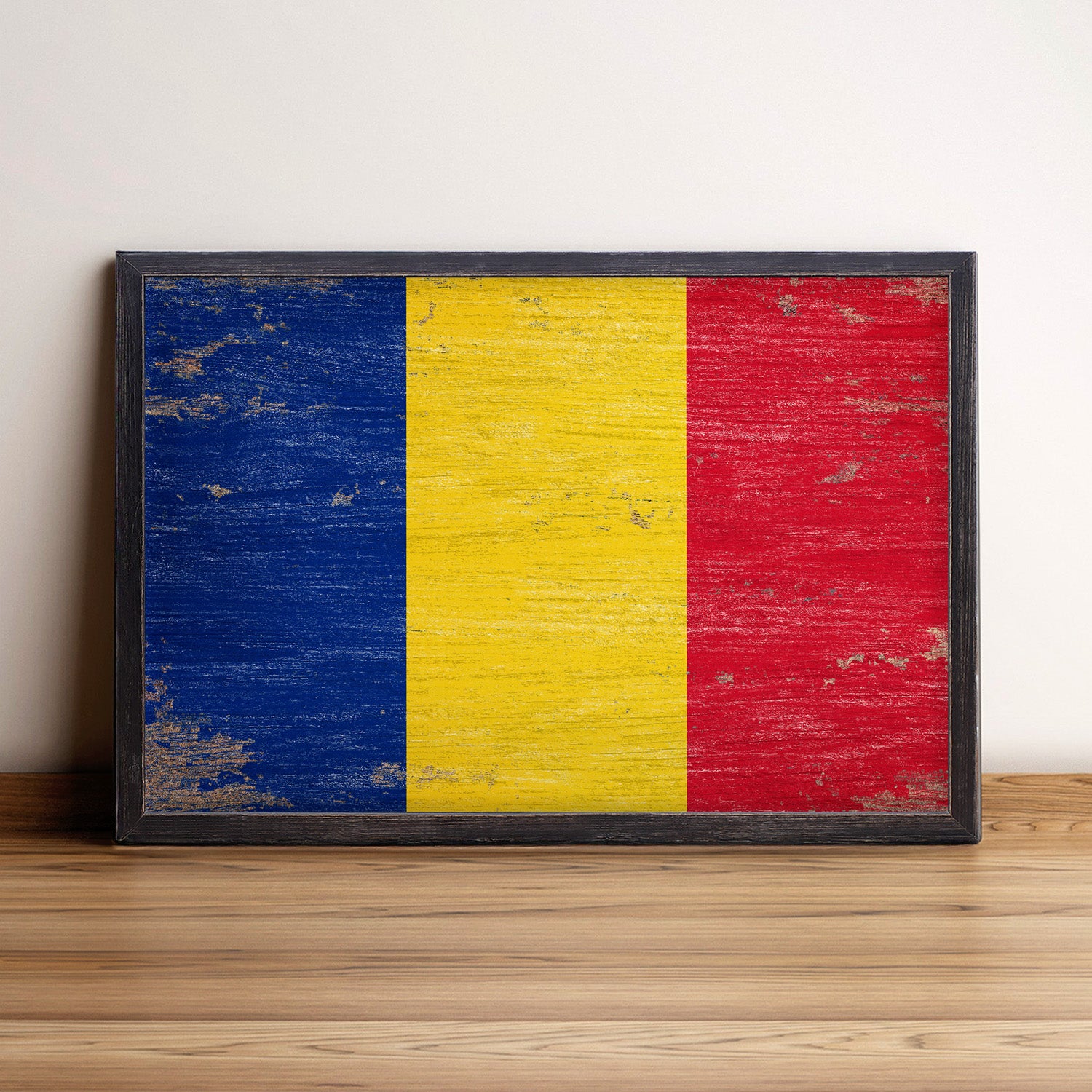 Romania Flag Framed Wall Art