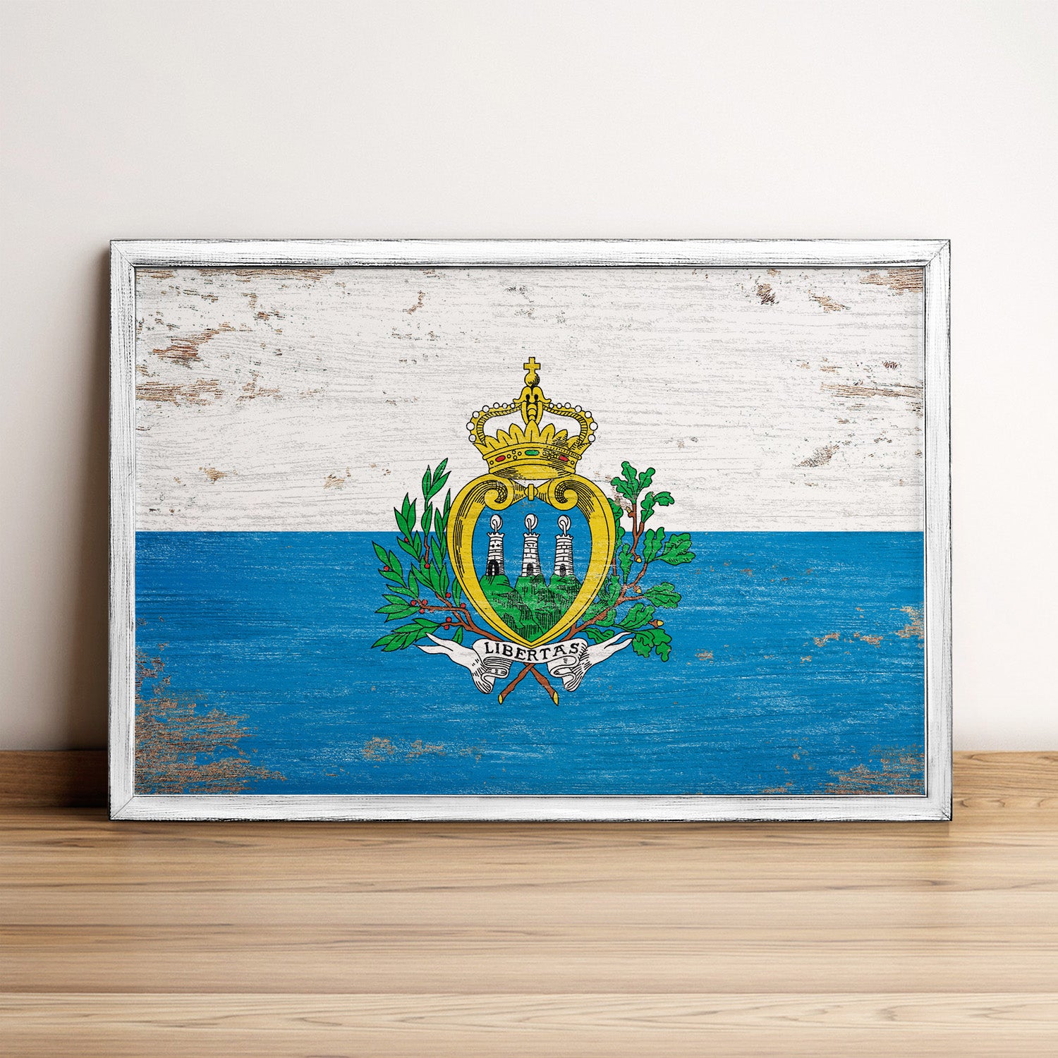 San Marino Flag Framed Wall Art