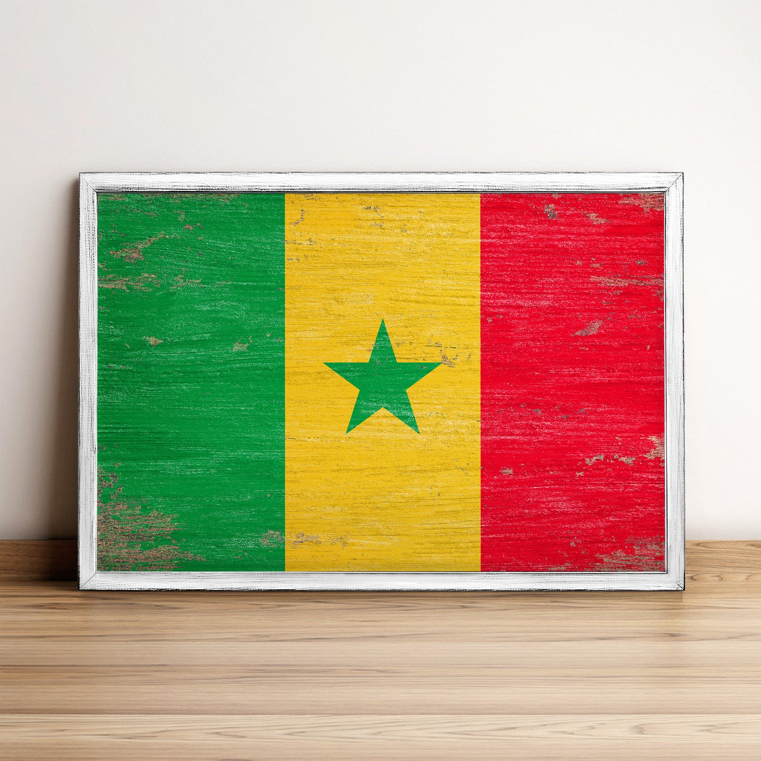 Senegal Flag Framed Wall Art