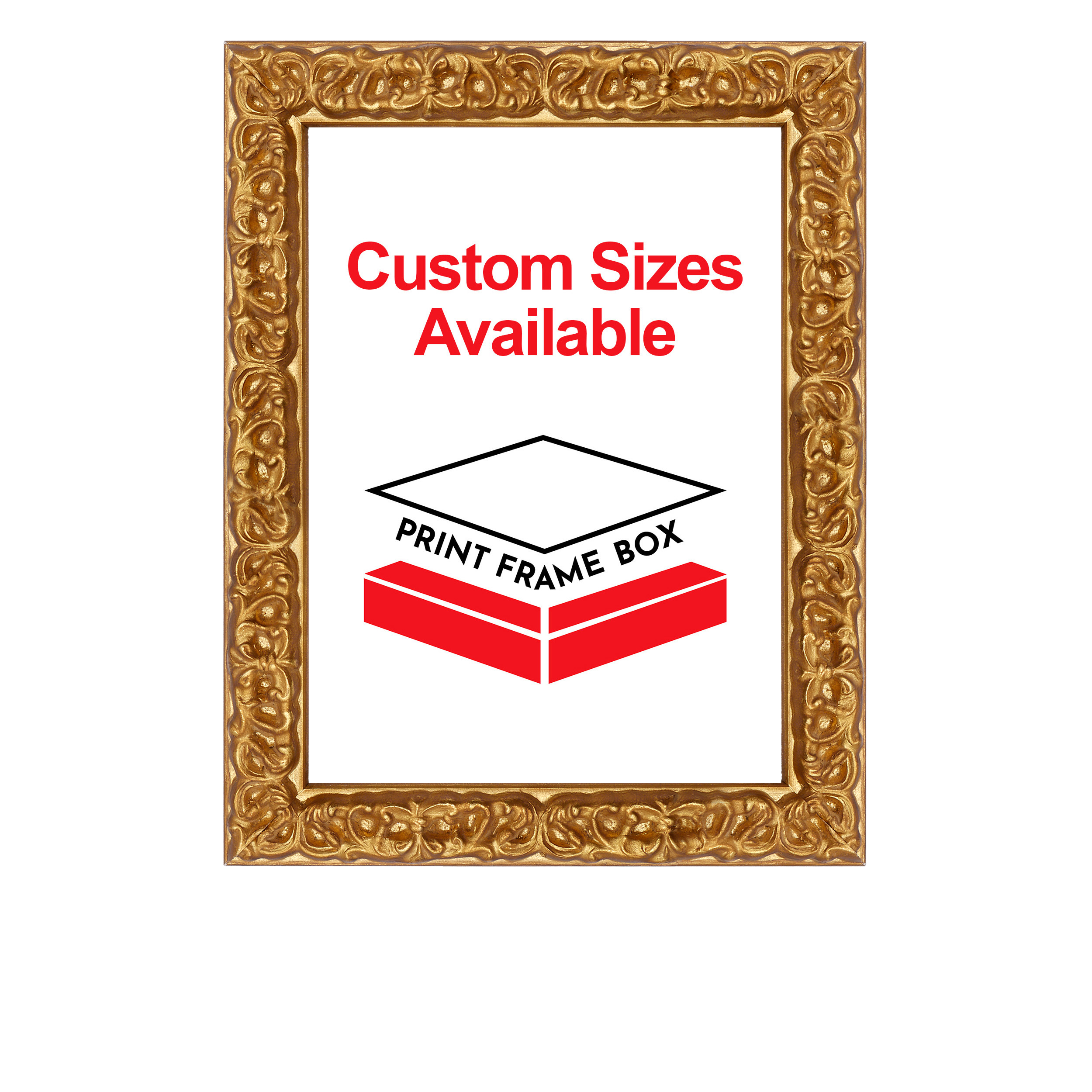 Gold Embossed Ornate Wood Picture Frame