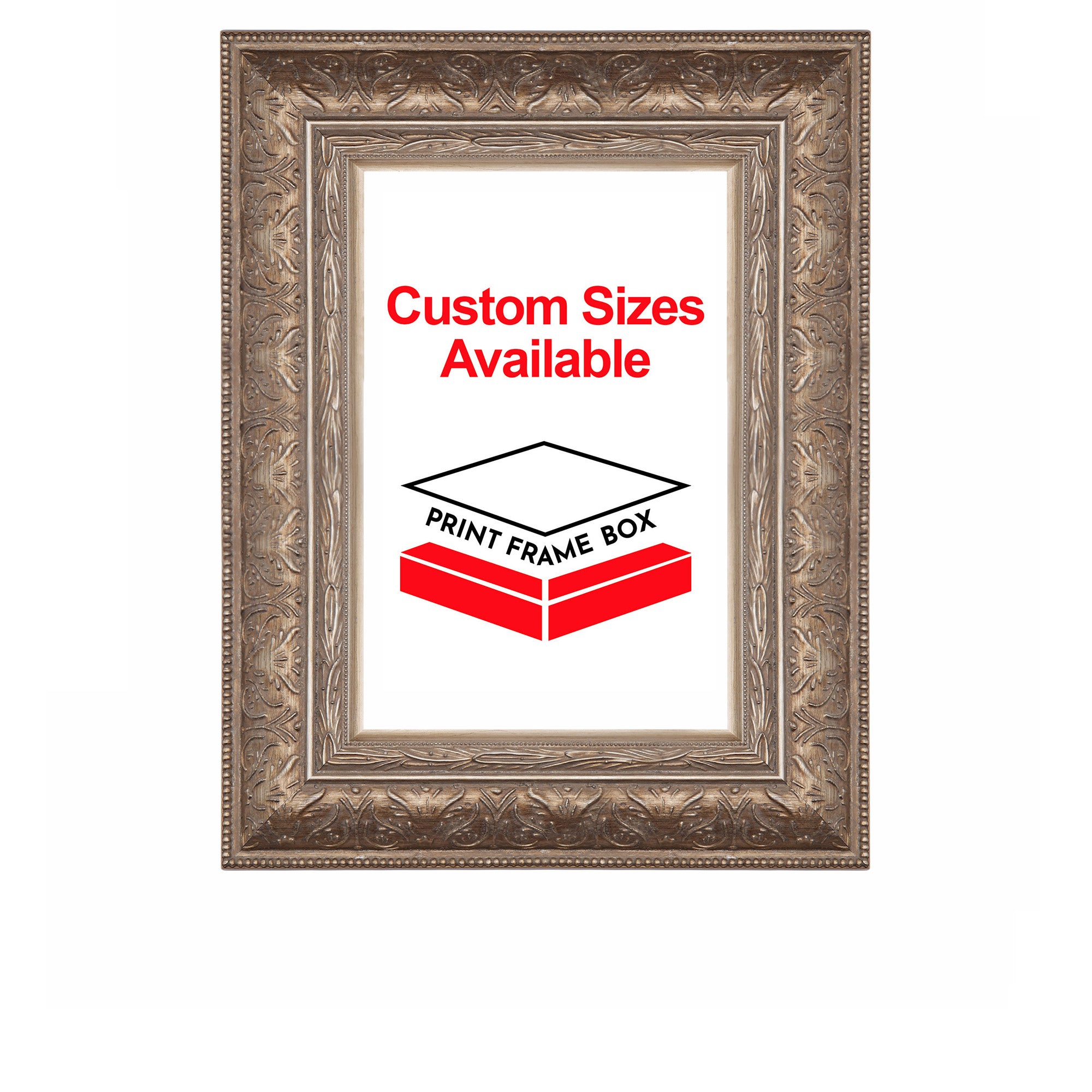 Silver Ornate Wood Picture Frame