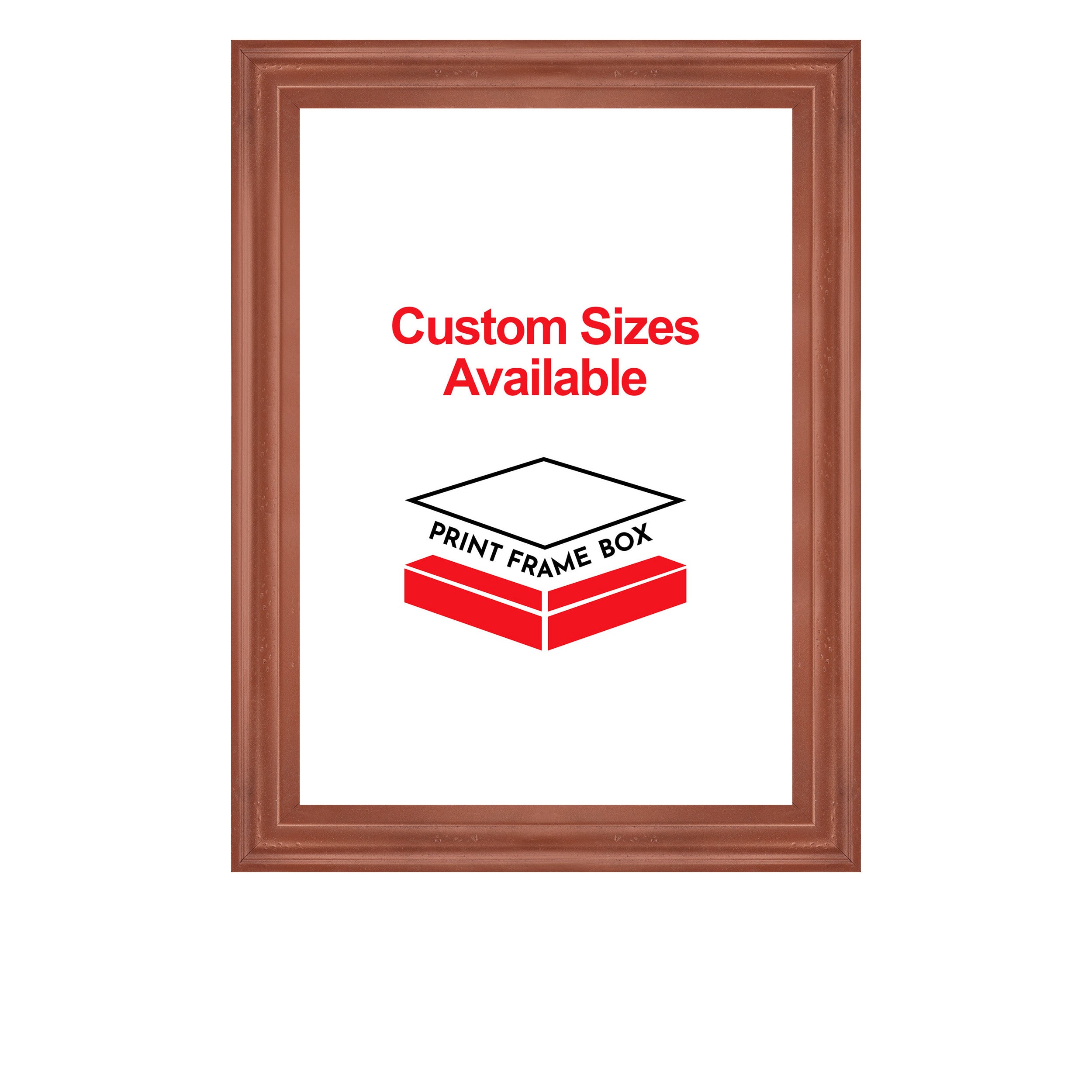 Hand Painted Copper Wood Picture Frame