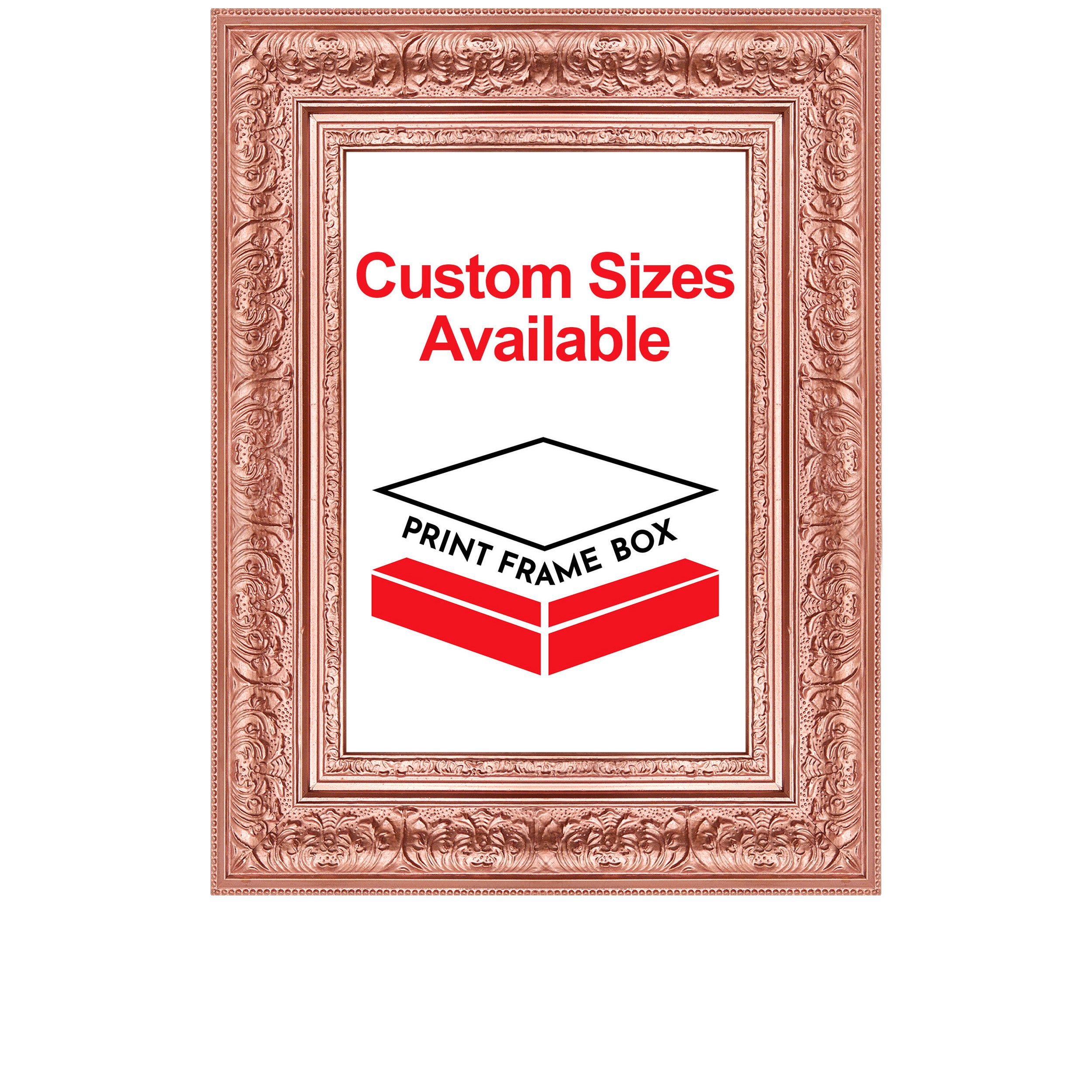 Hand Painted Copper Ornate 2 1/4 Wide Wood Picture Frame