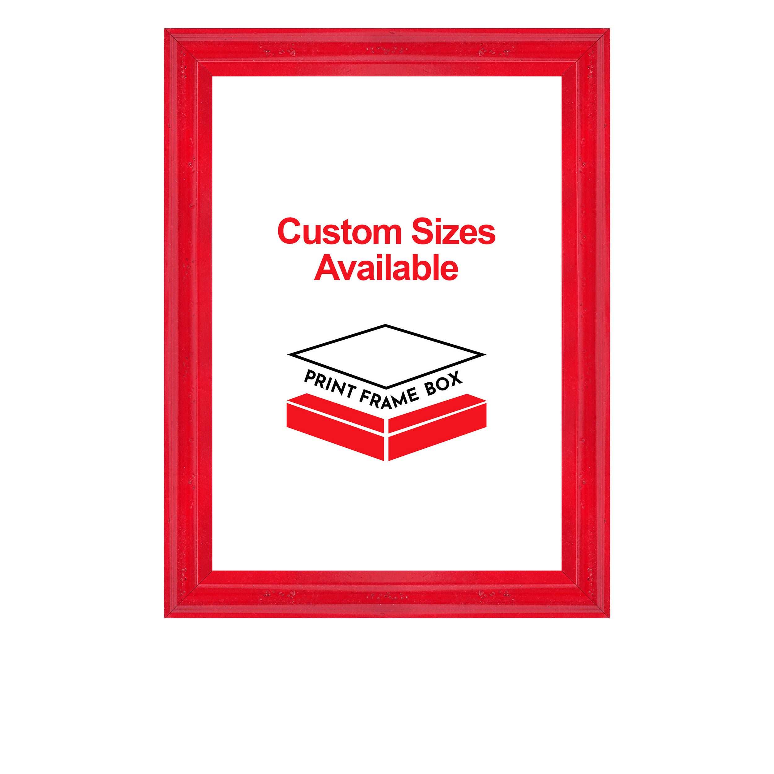 Hand Painted Red Wood Picture Frame