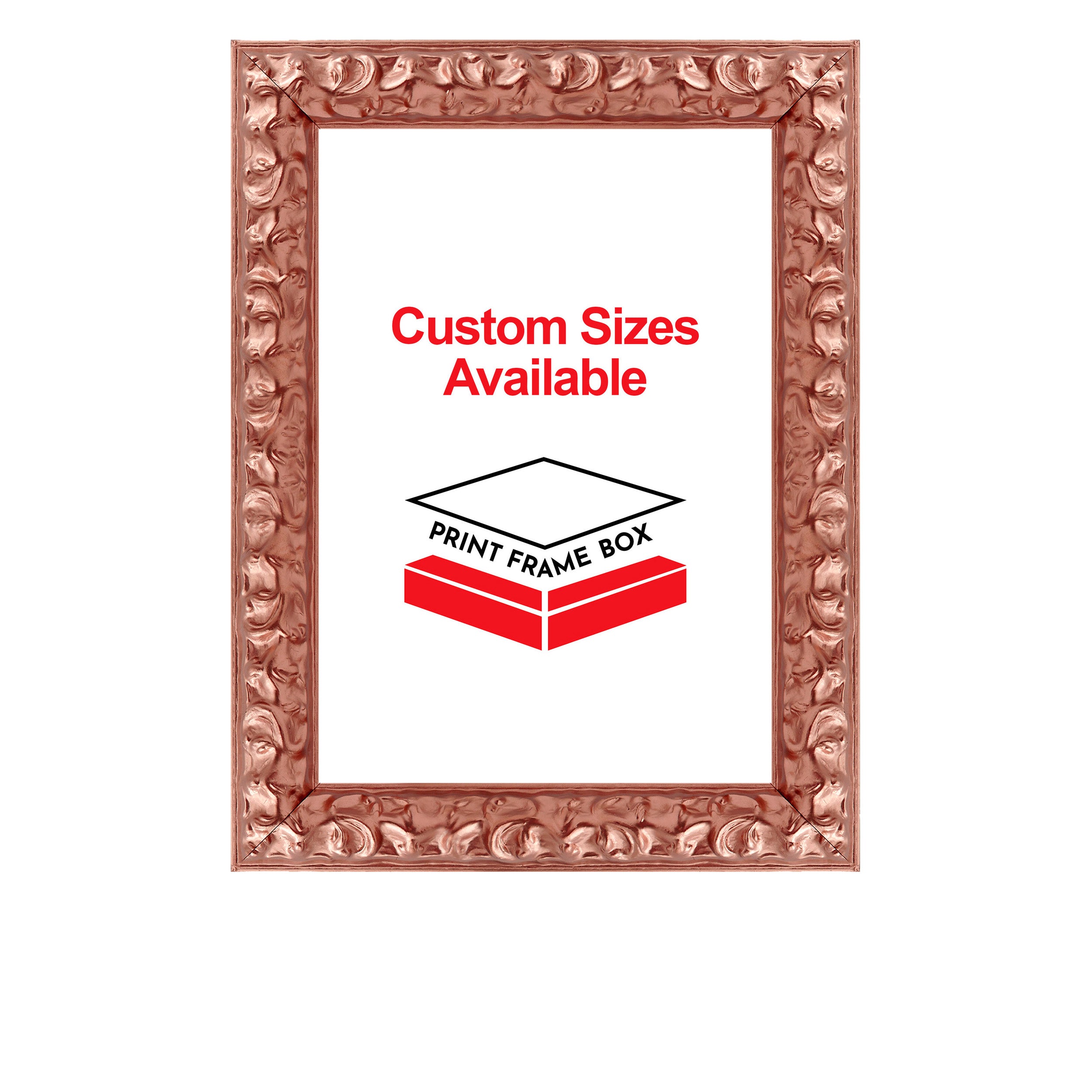 Hand Painted Copper Ornate 1 3/8 Wide Wood Picture Frame