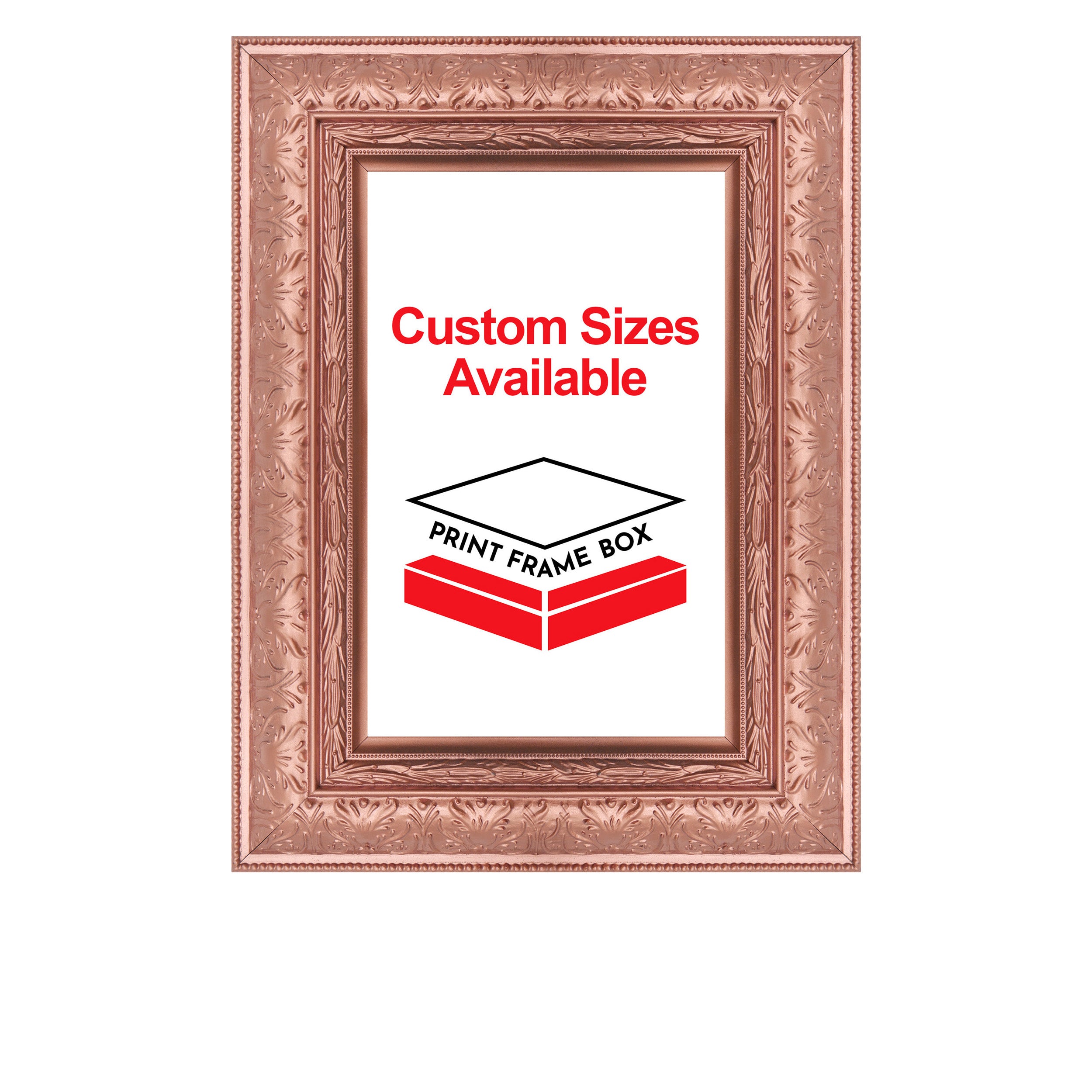 Hand Painted Copper Ornate 2 1/2 Wide Wood Picture Frame
