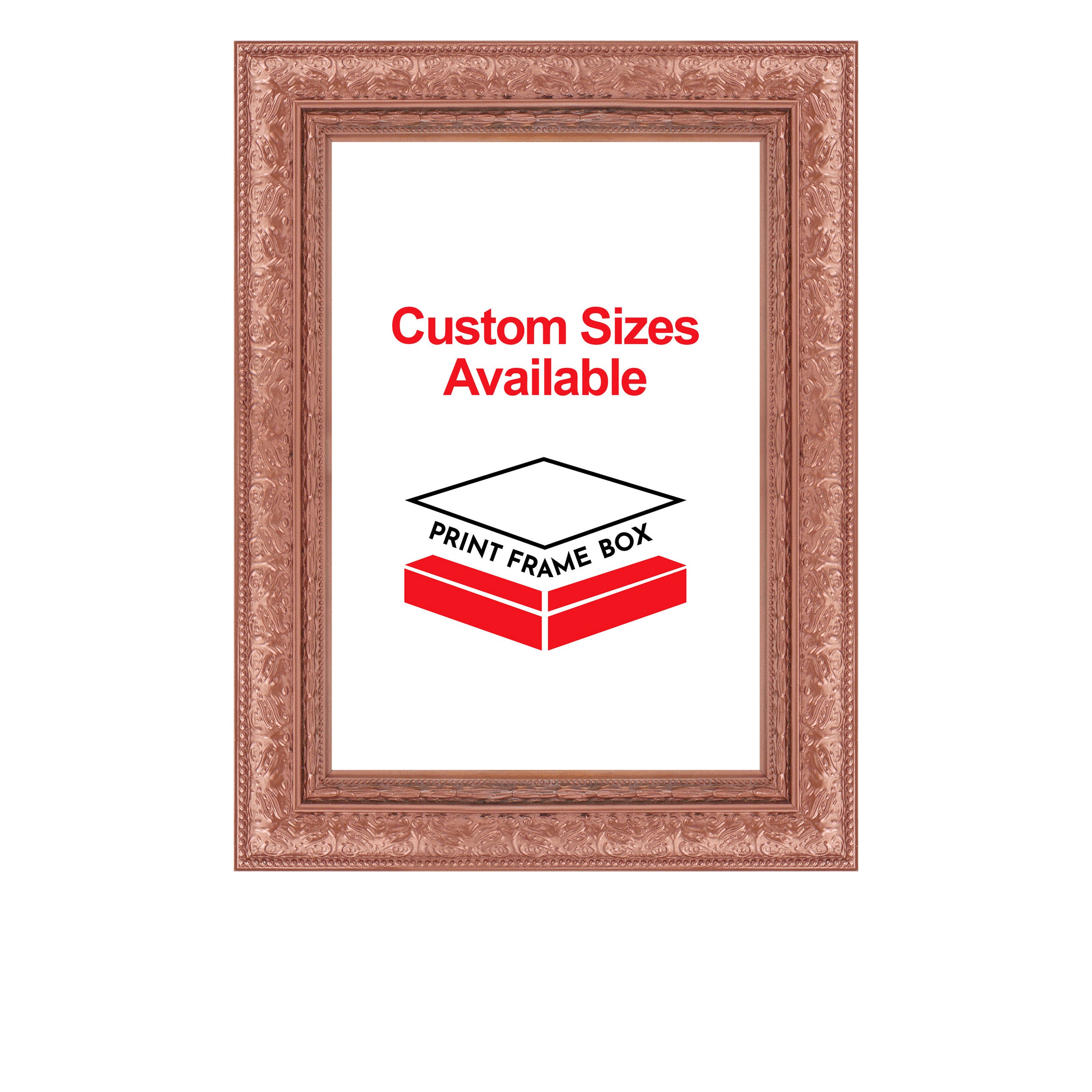 Hand Painted Copper Ornate 1 3/8 Wide Wood Picture Frame