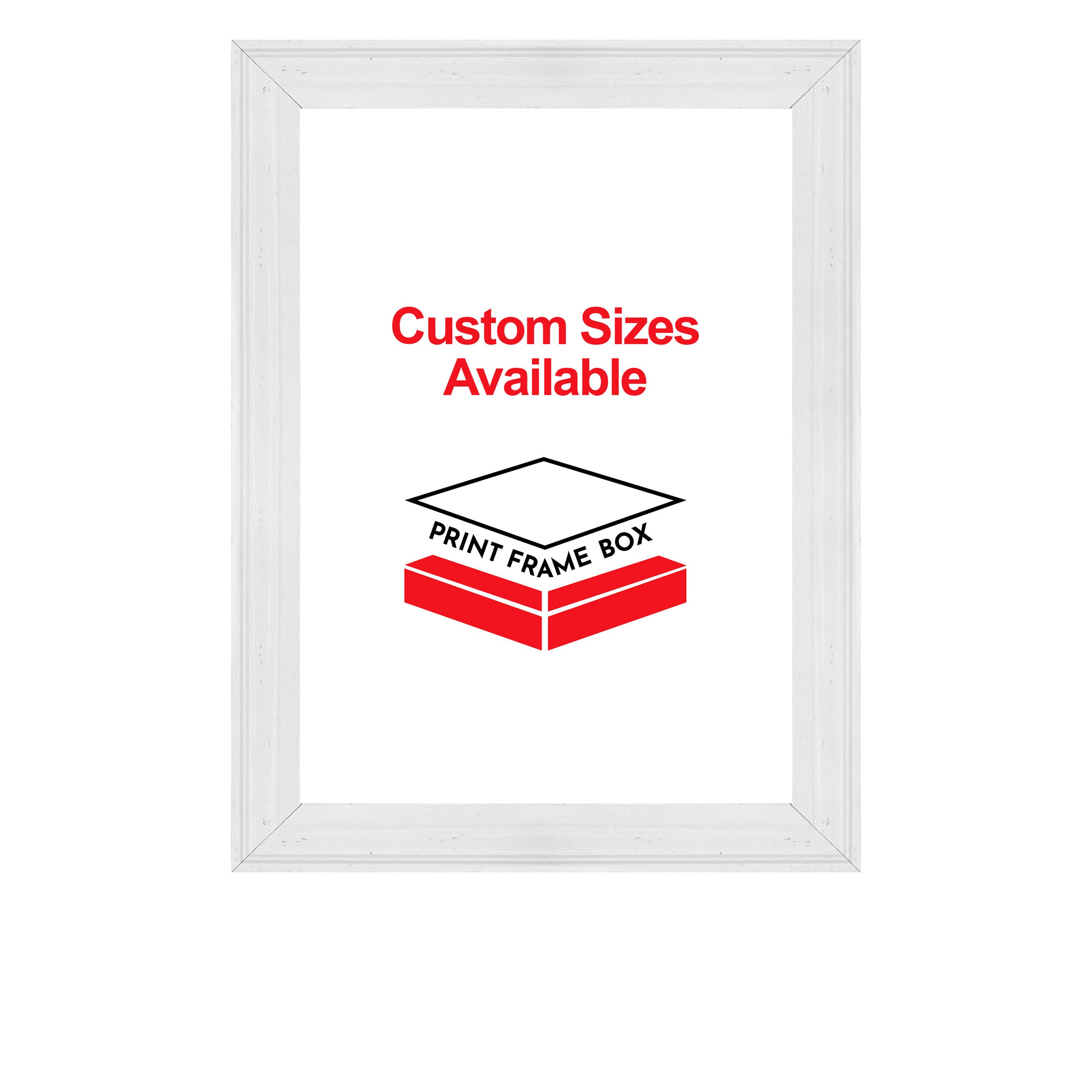 Hand Painted White Wood Picture Frame