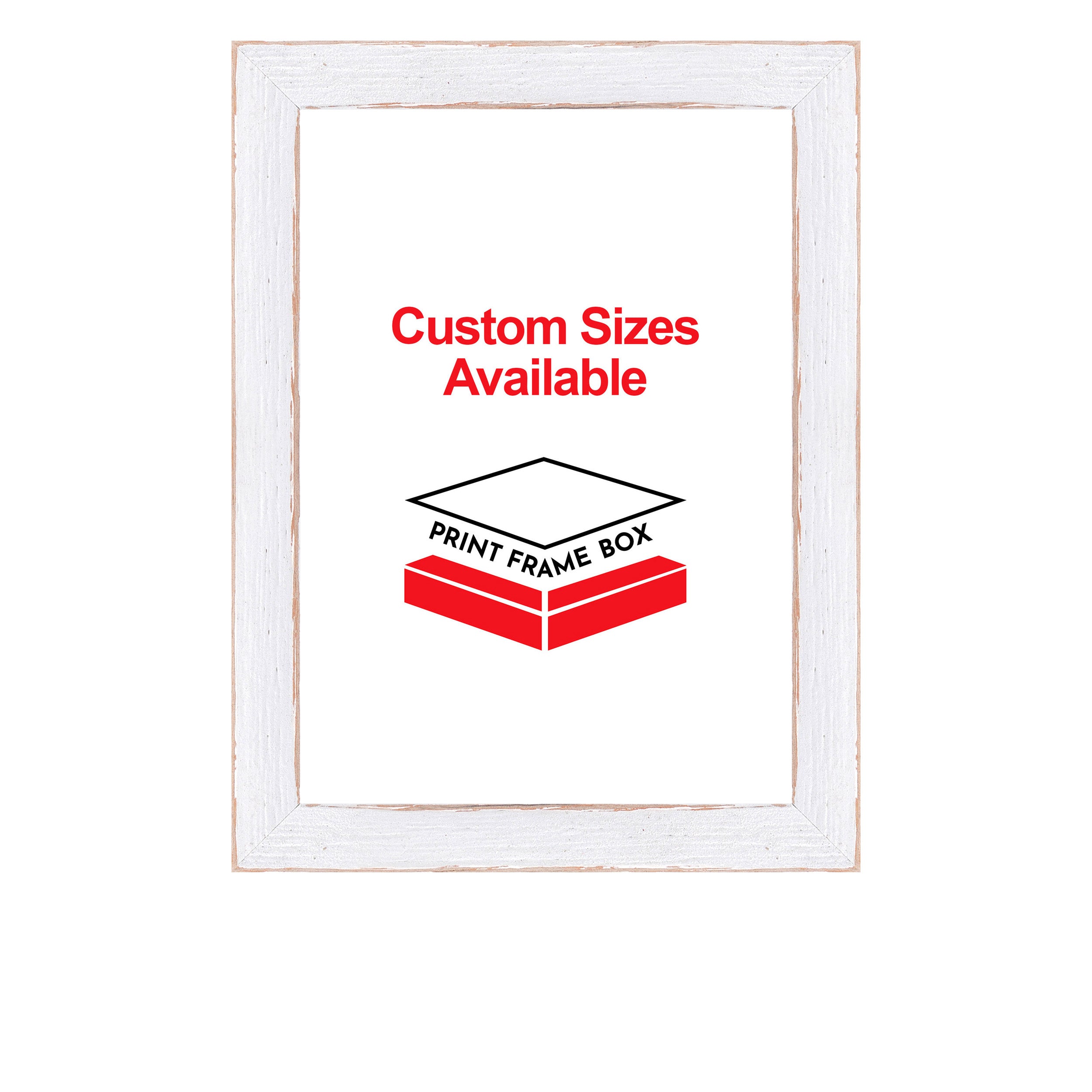 Hand Painted White Wood Picture Frame