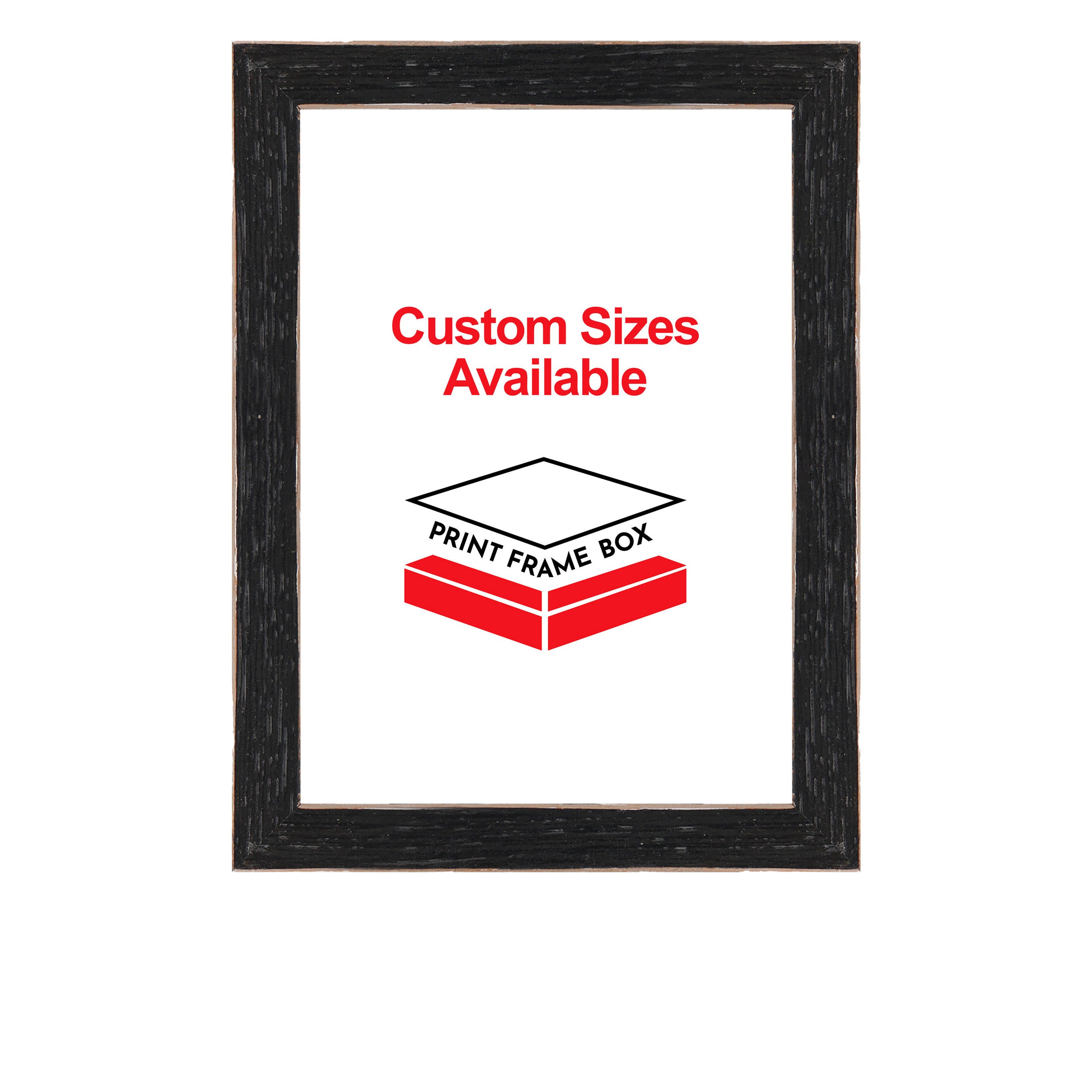 Hand Painted Black Wood Picture Frame