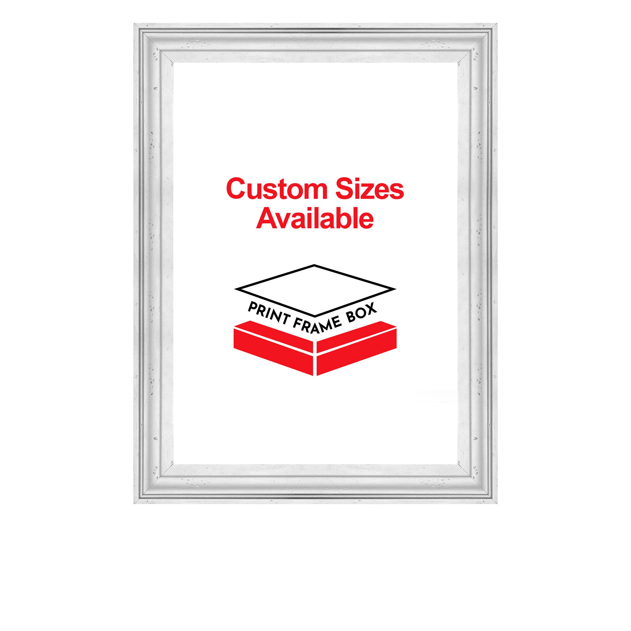 Hand Painted Silver Wood Picture Frame