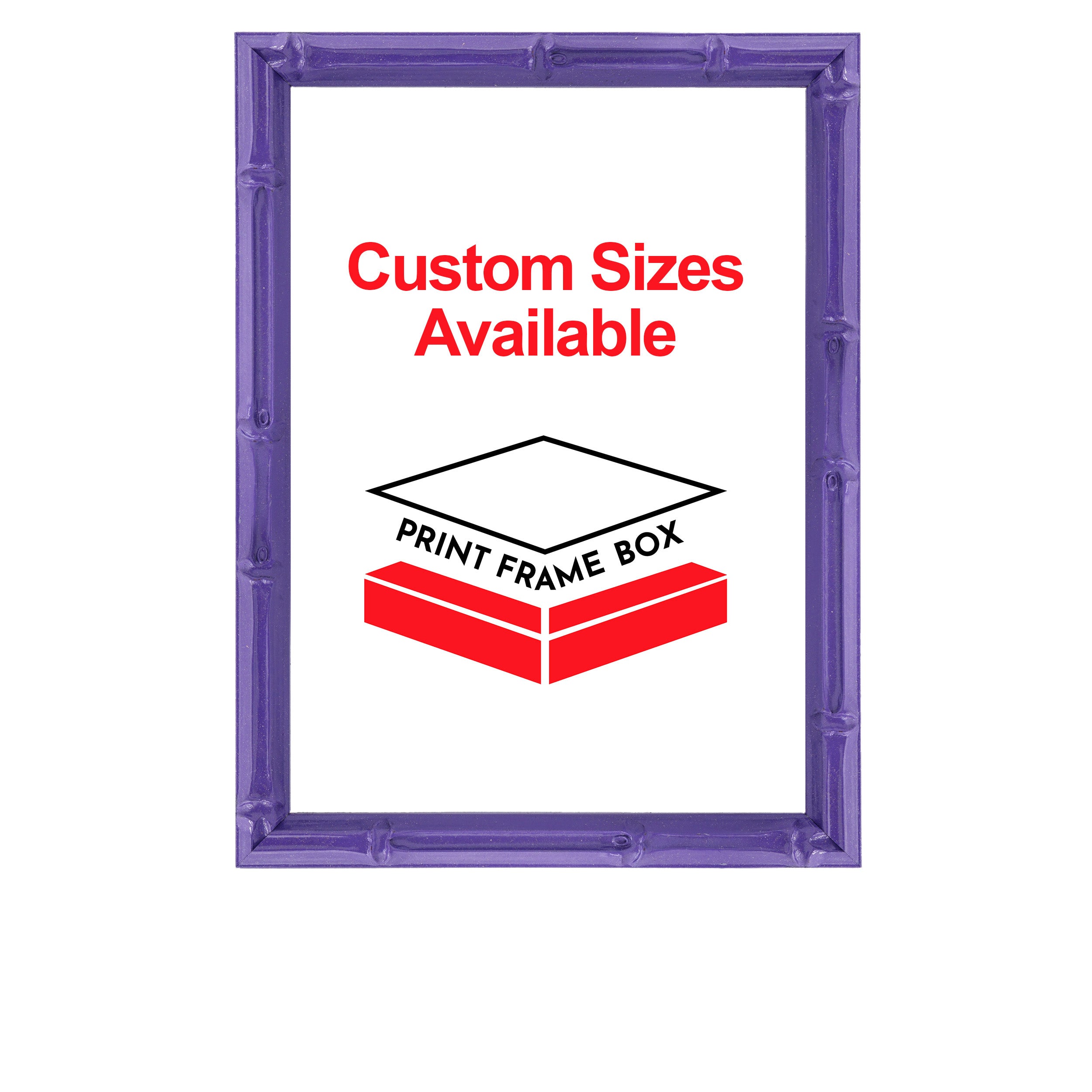 Hand Painted Purple Bamboo Picture Frame