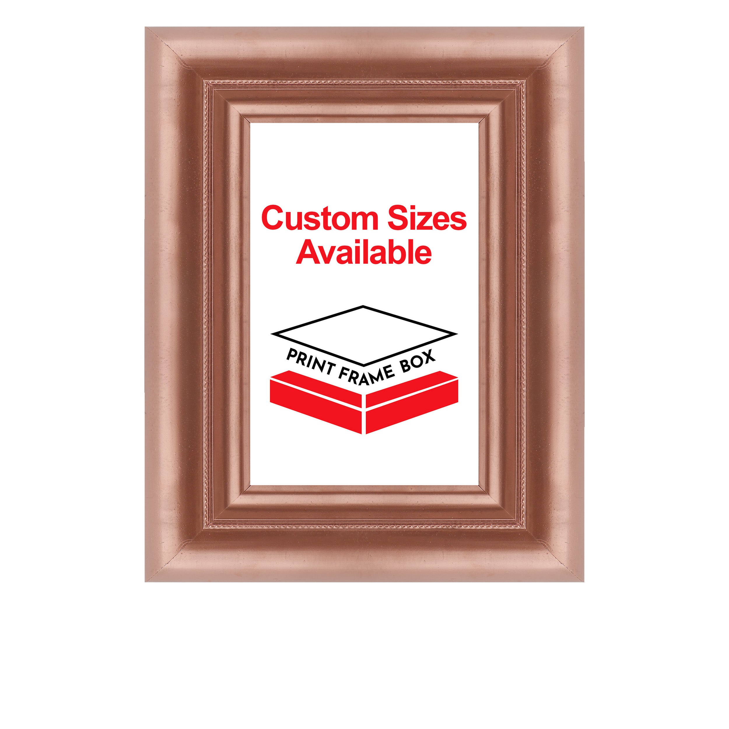 Hand Painted Copper Beaded 2 1/2 Wide Wood Picture Frame