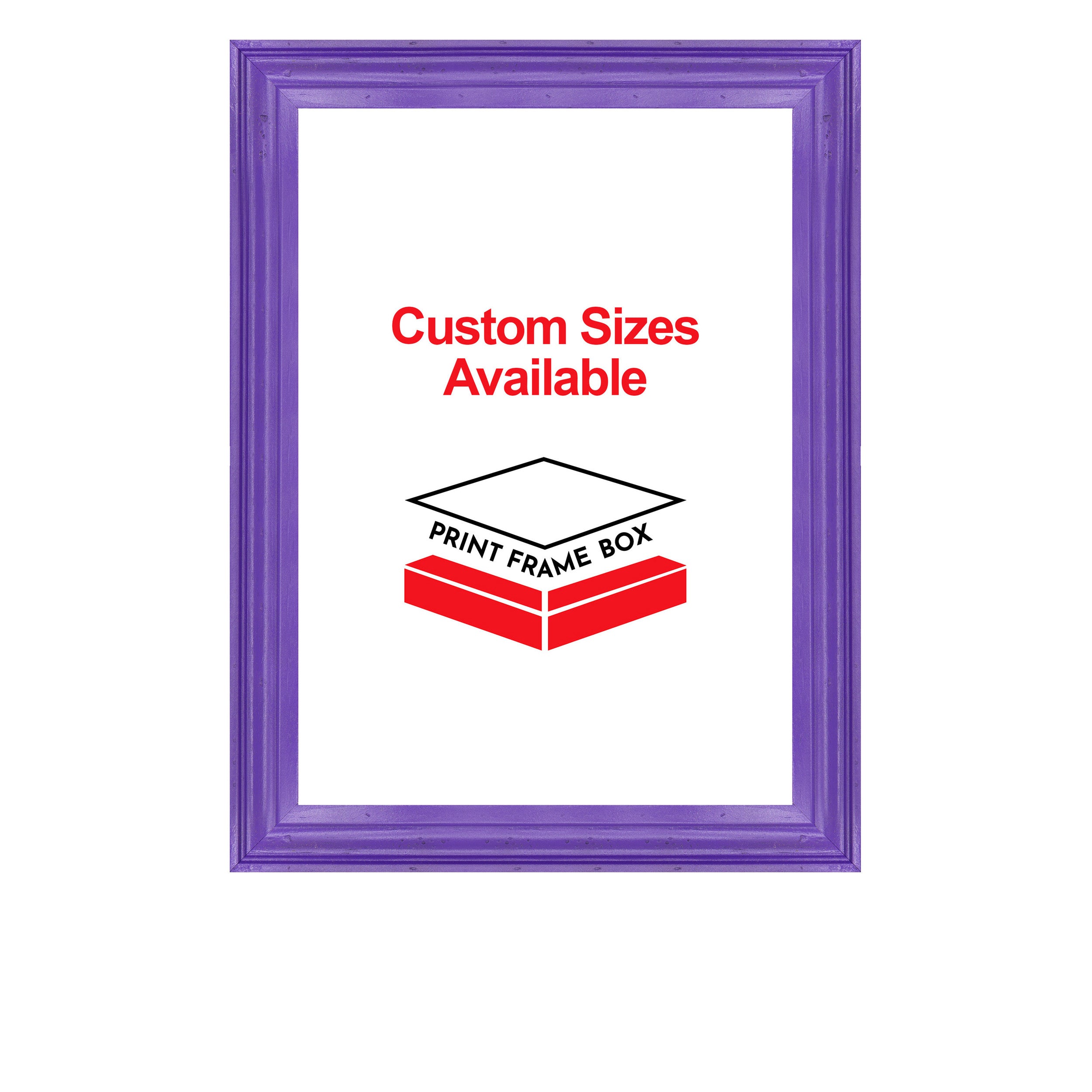 Hand Painted Purple Wood Picture Frame