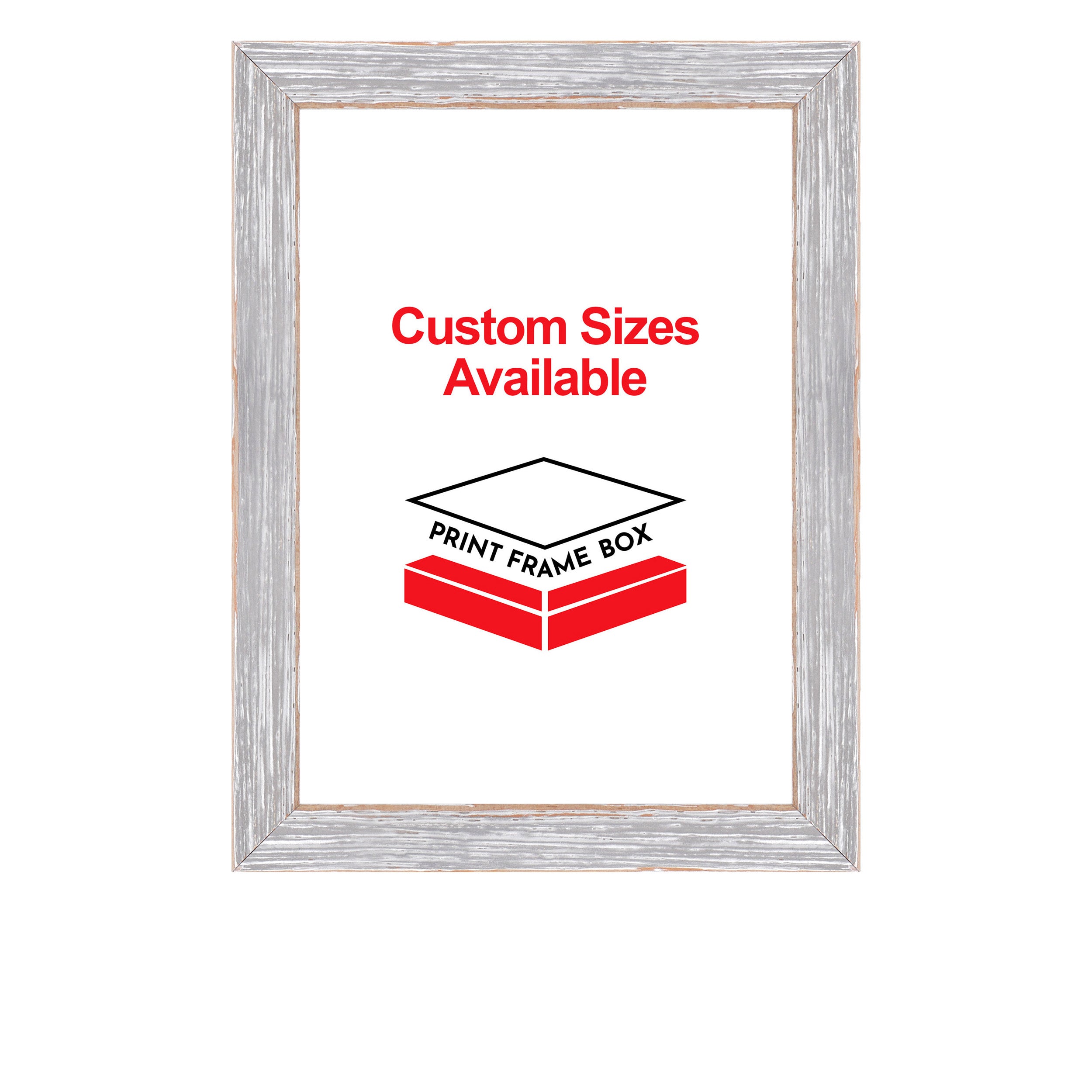 Hand Painted Silver Wood Picture Frame