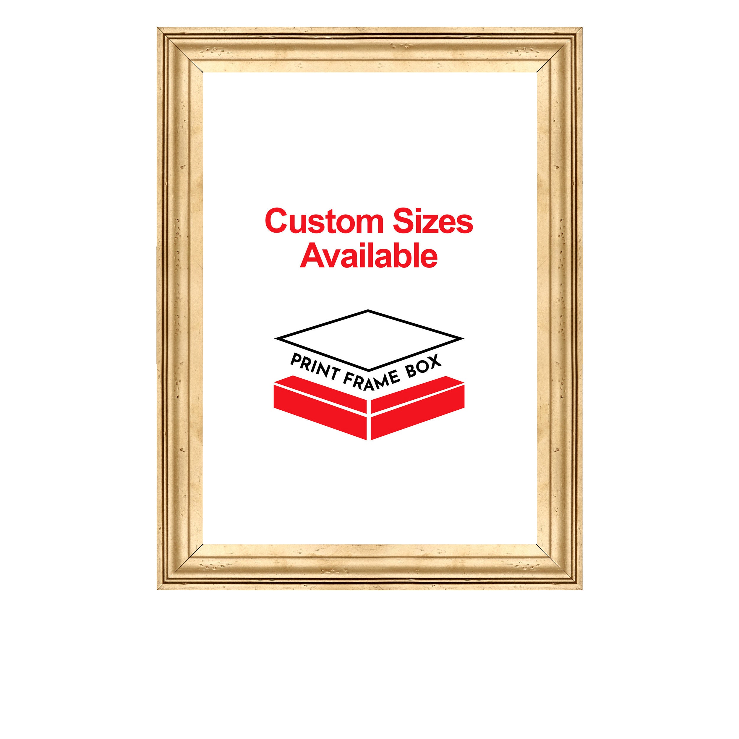 Hand Painted Metallic Gold Wood Picture Frame