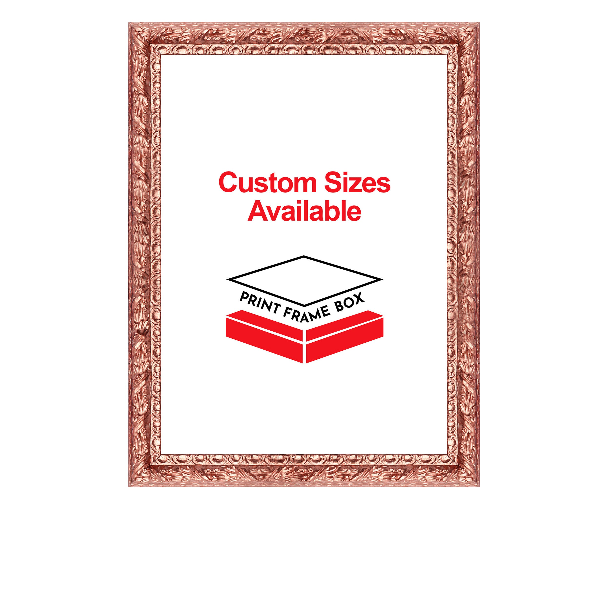 Hand Painted Copper Ornate Wood Picture Frame