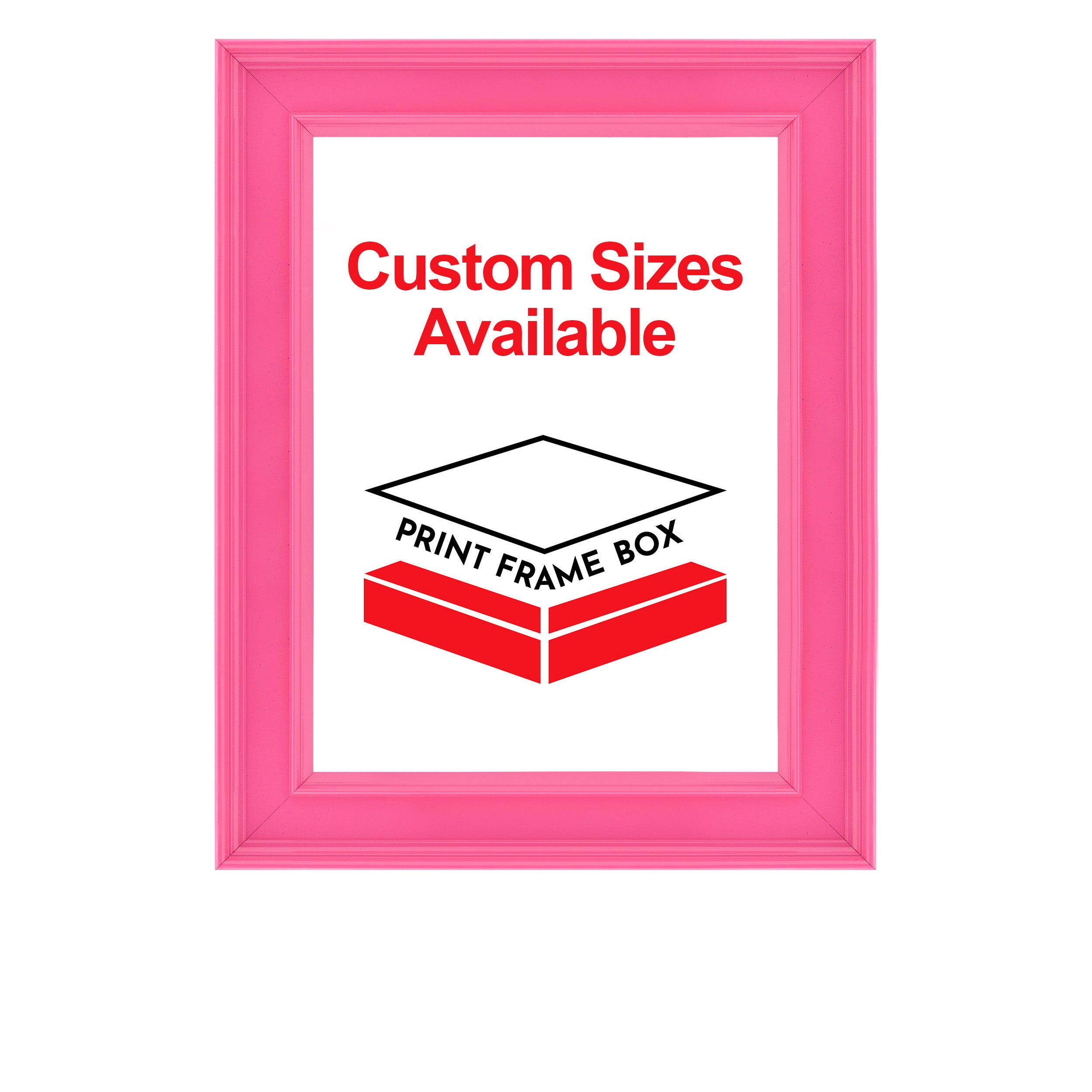 Hand Painted Pink 2 1/16 Wide Wood Picture Frame