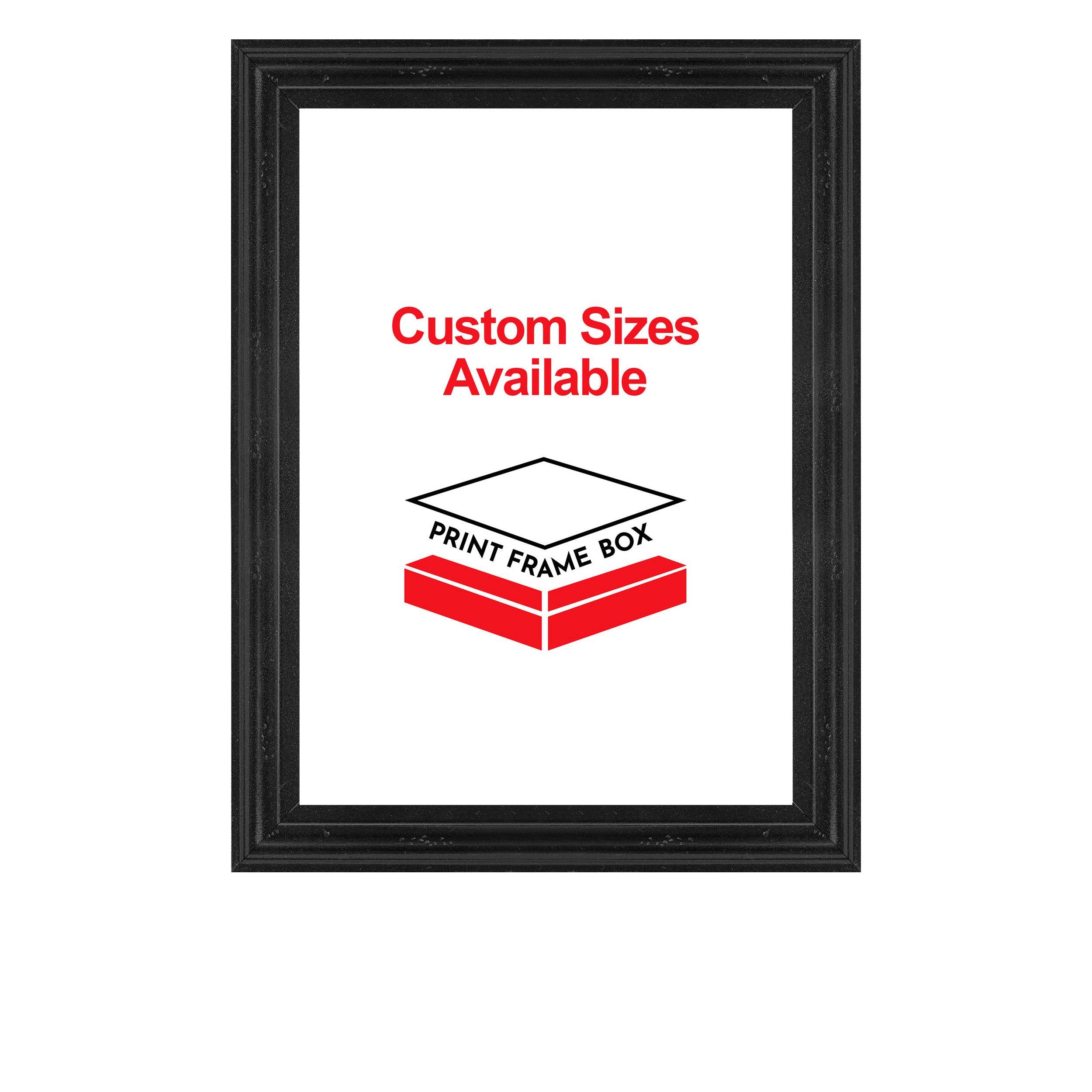 Hand Painted Black Wood Picture Frame