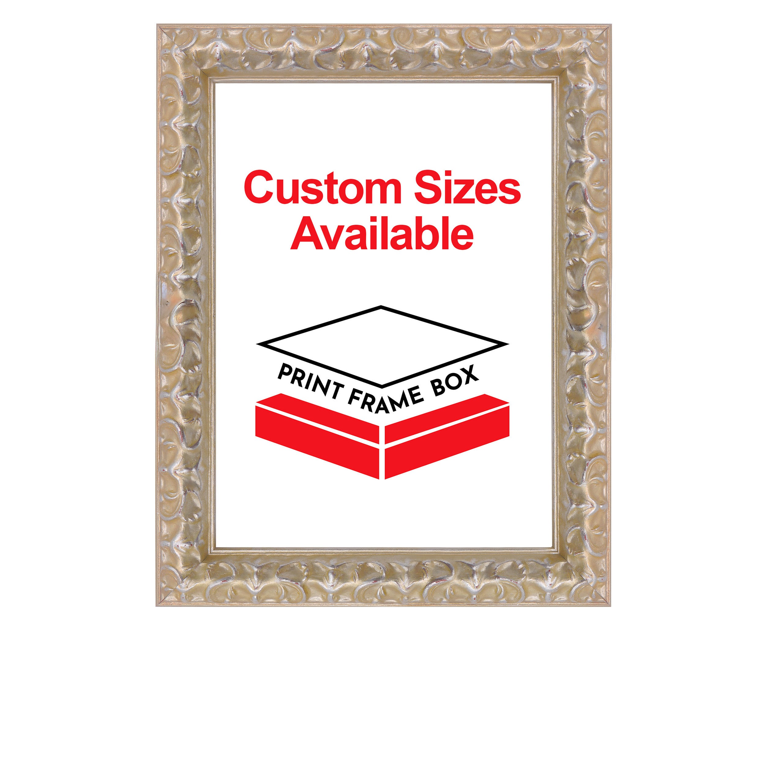 Silver Ornate Wood Picture Frame