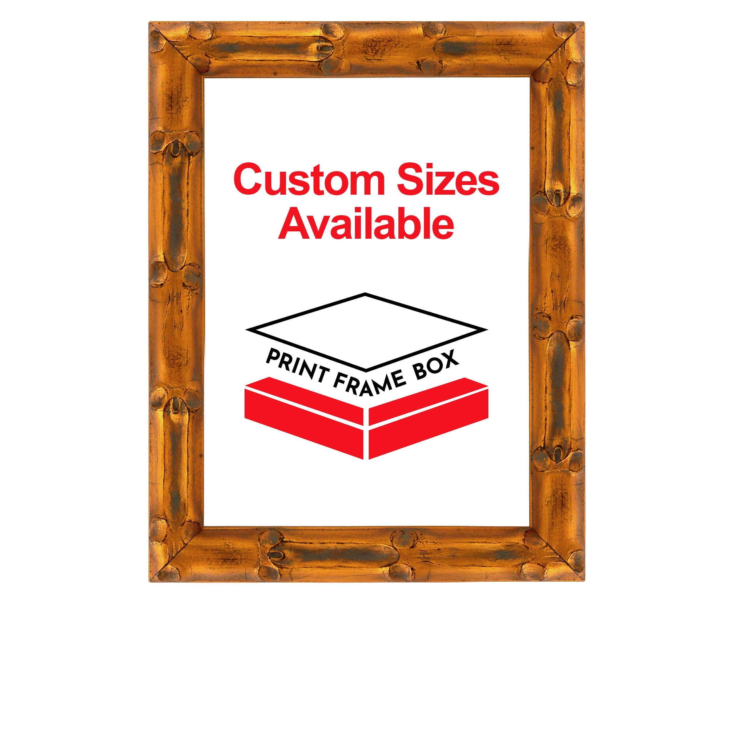 Gold Bamboo 1" Wide Picture Frame