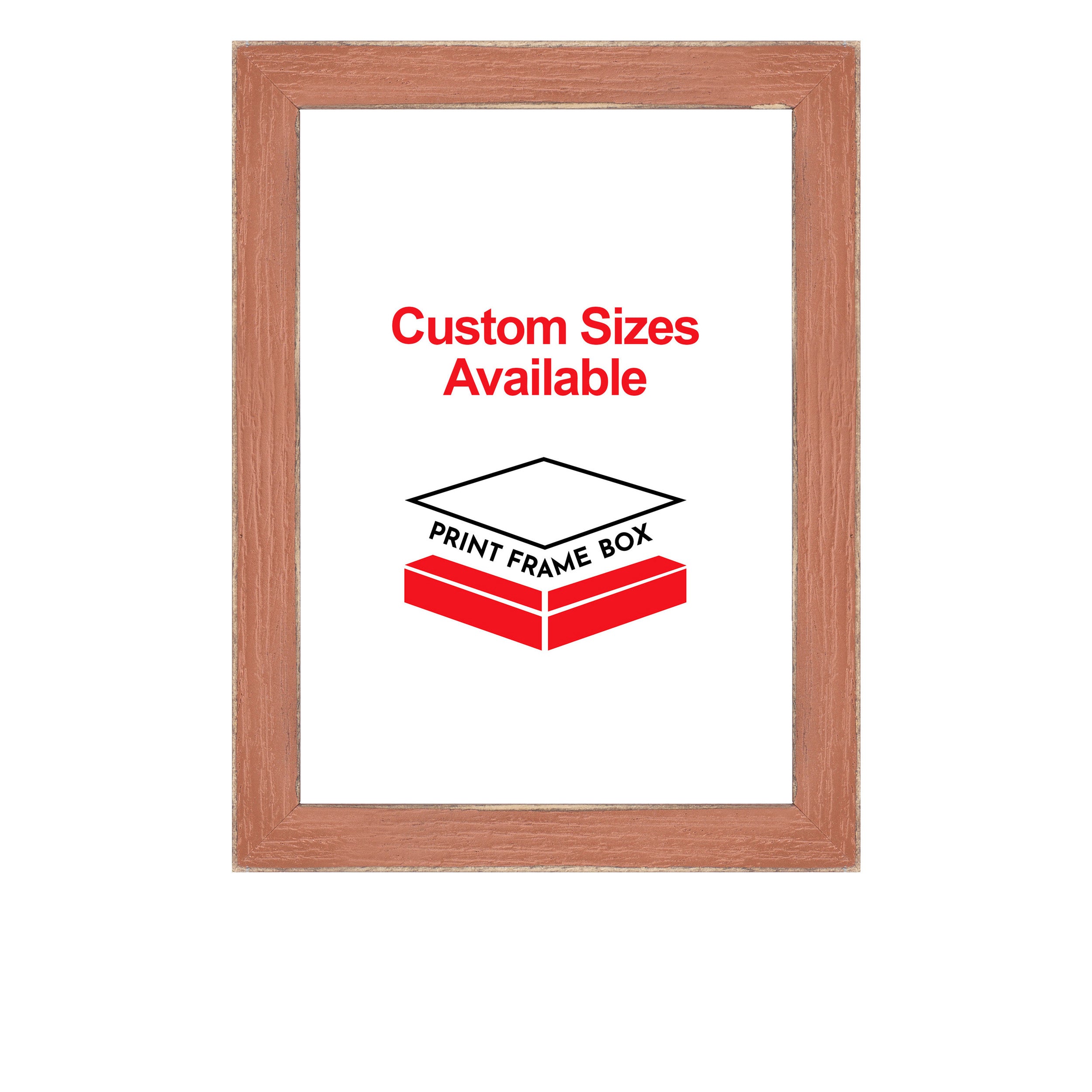 Hand Painted Copper Wood Picture Frame