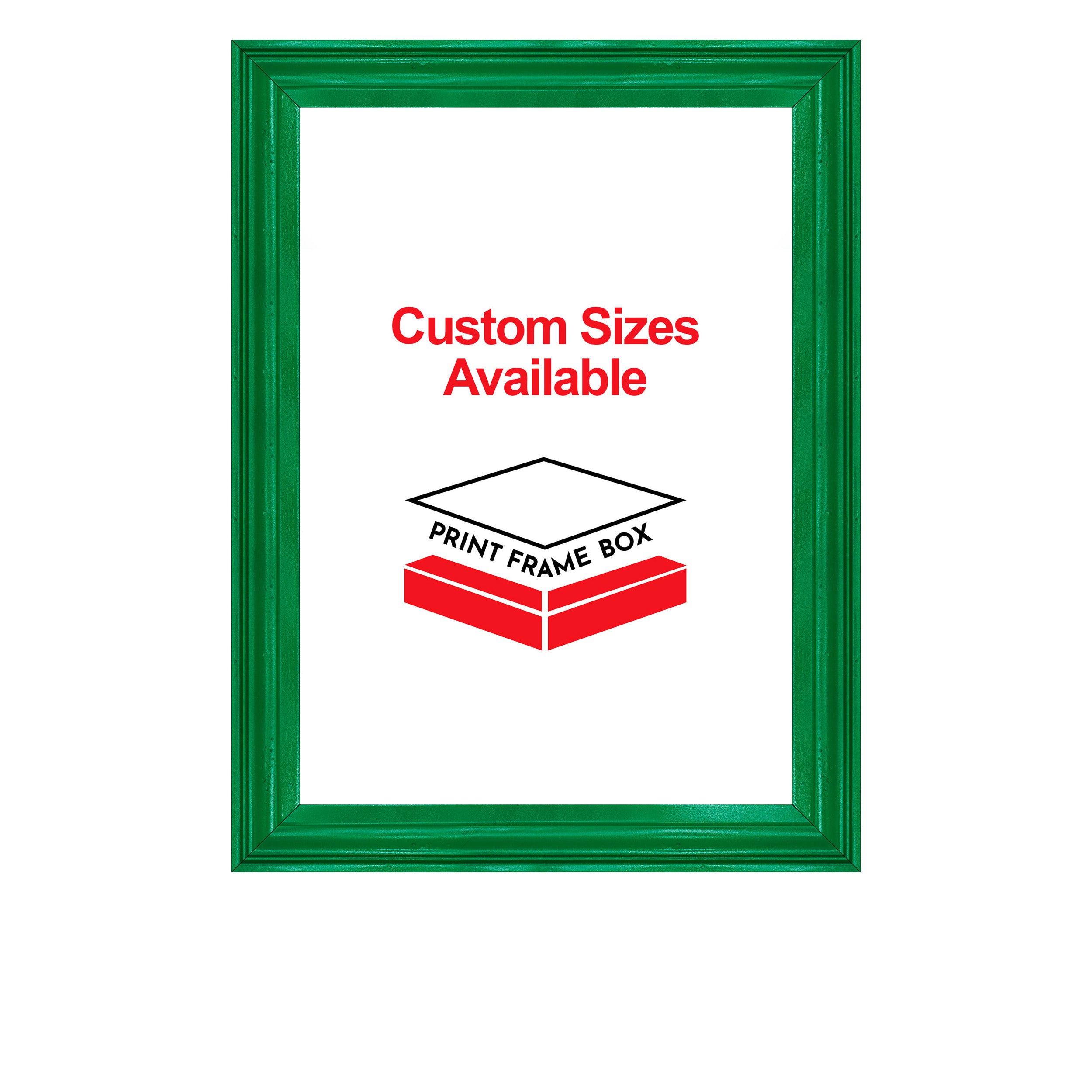 Hand Painted Green Wood Picture Frame