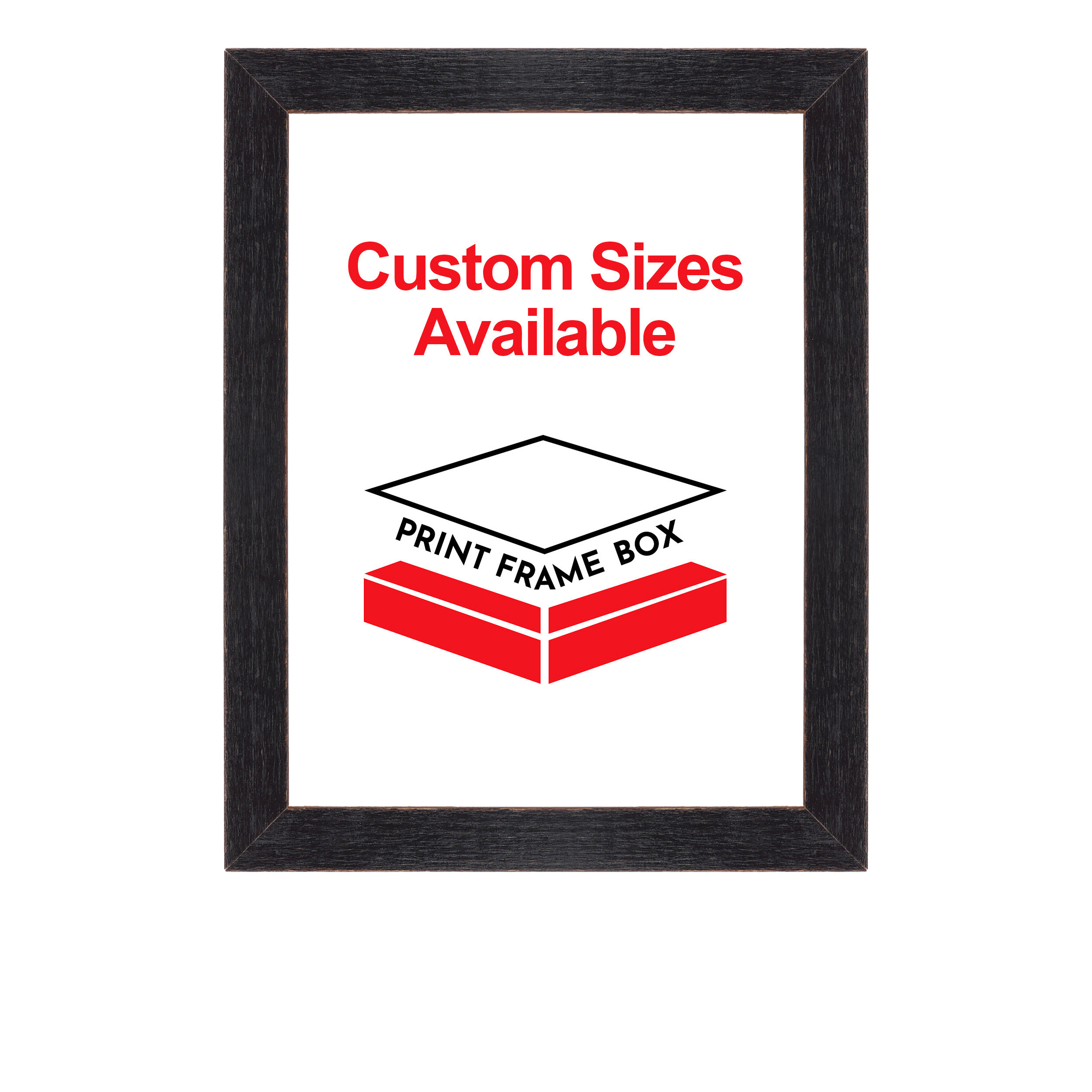 Black Rustic Distressed Wood Picture Frame