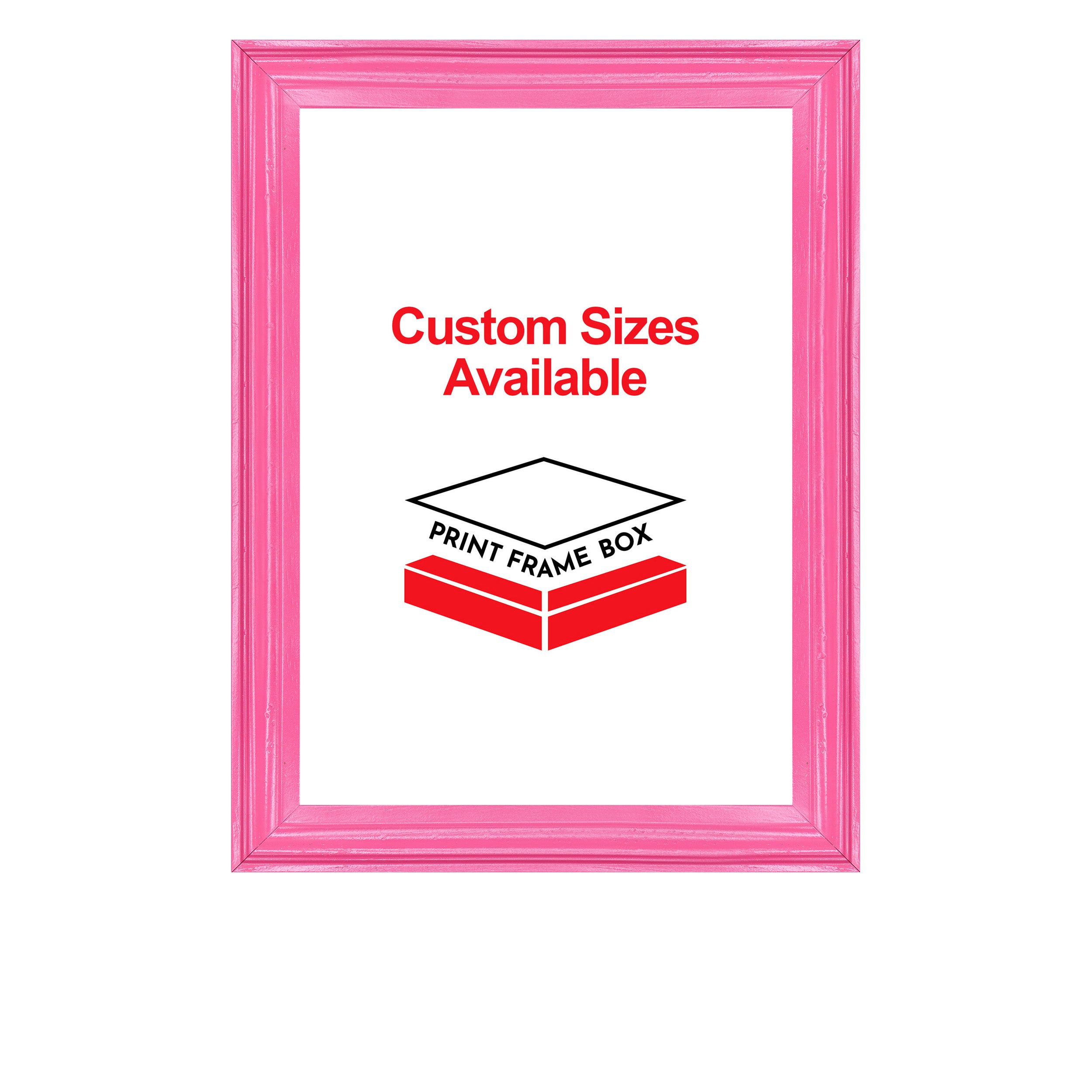 Hand Painted Pink Wood Picture Frame