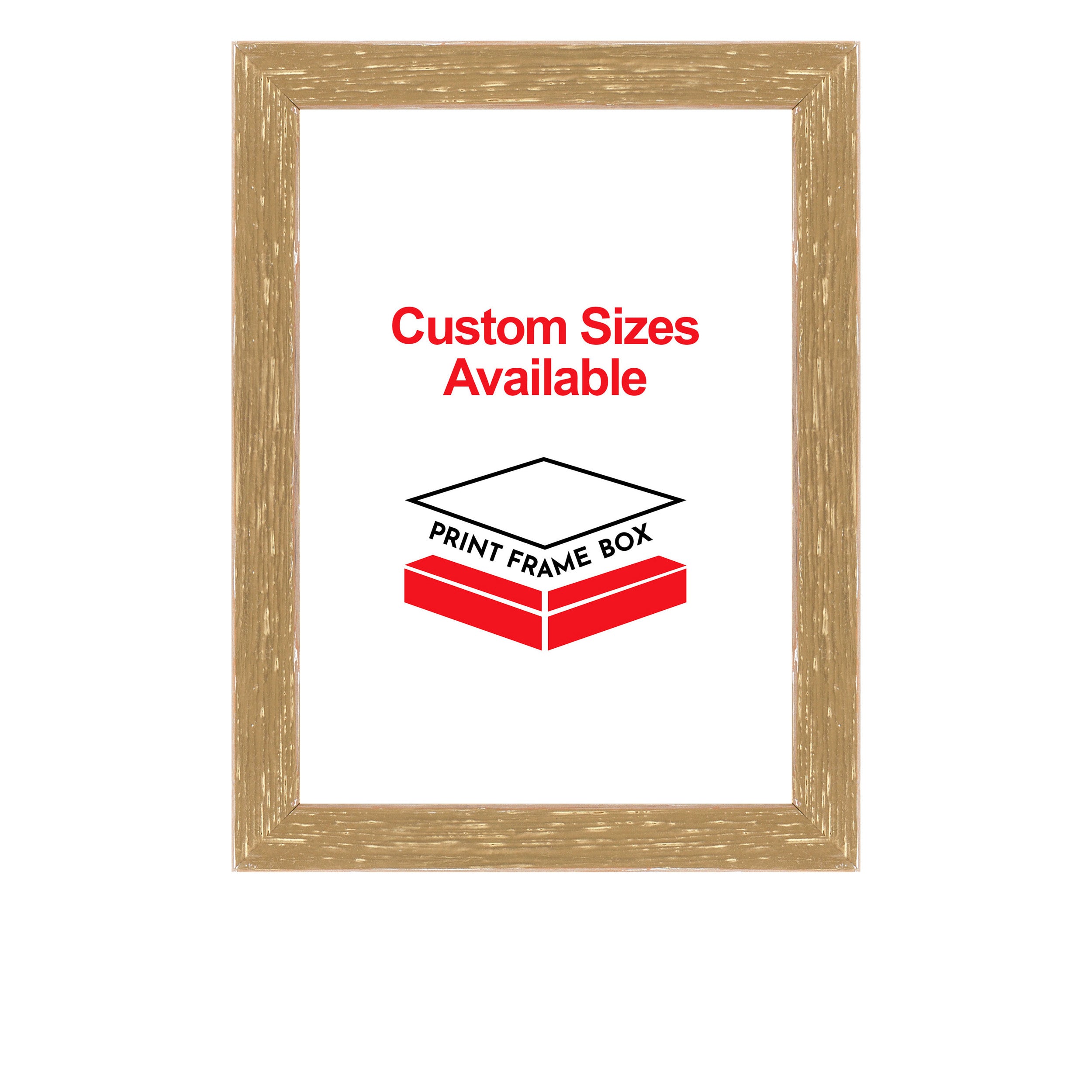 Hand Painted Metallic Gold Wood Picture Frame