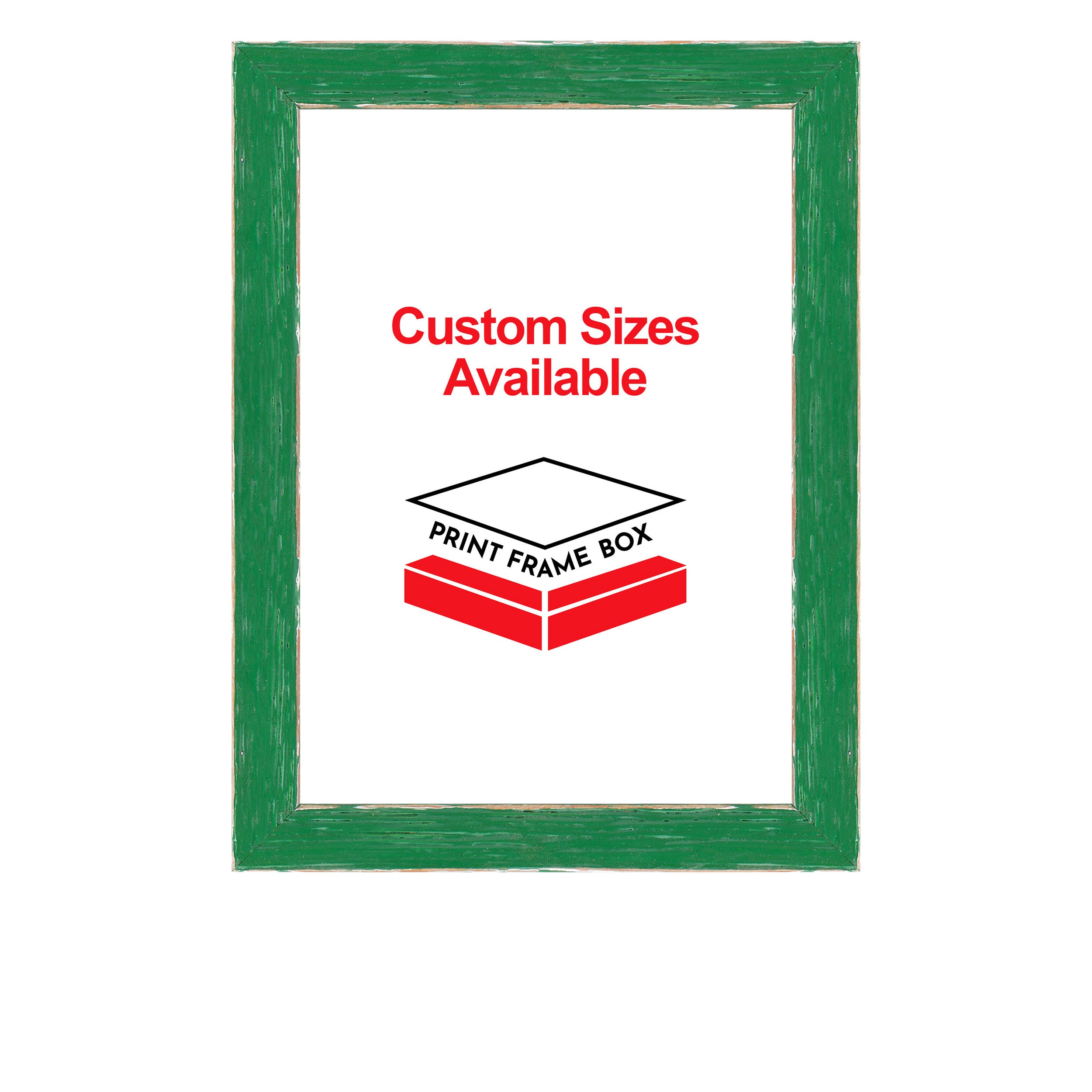 Hand Painted Green Wood Picture Frame