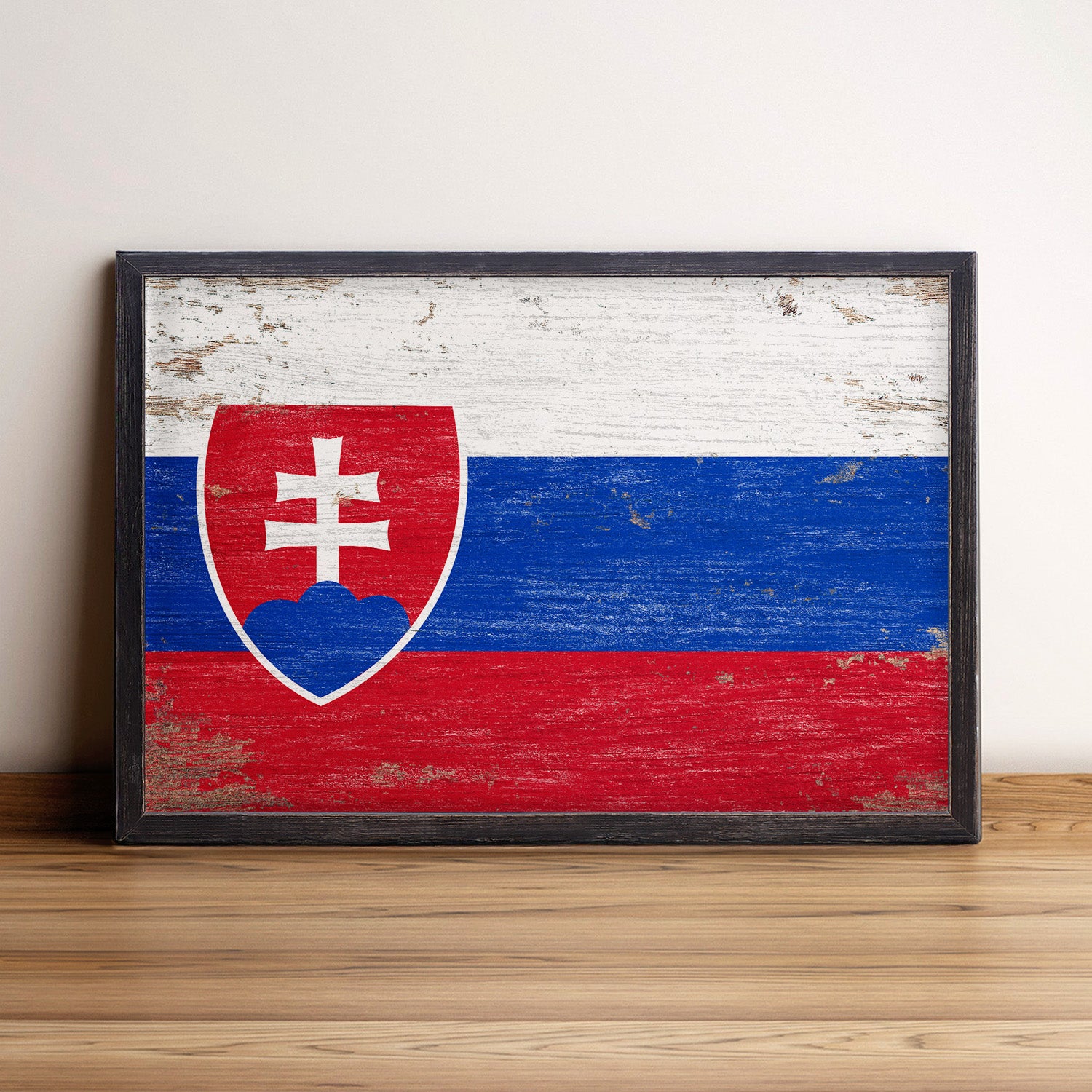 Slovakia Flag Framed Wall Art
