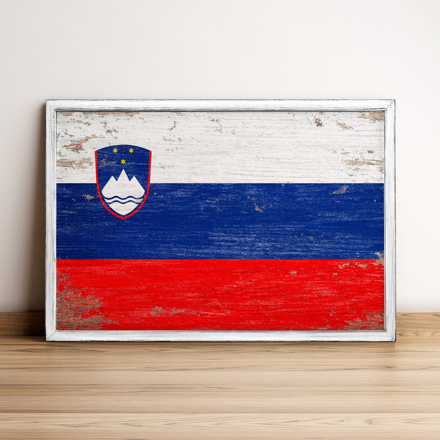 Slovenia Flag Framed Wall Art