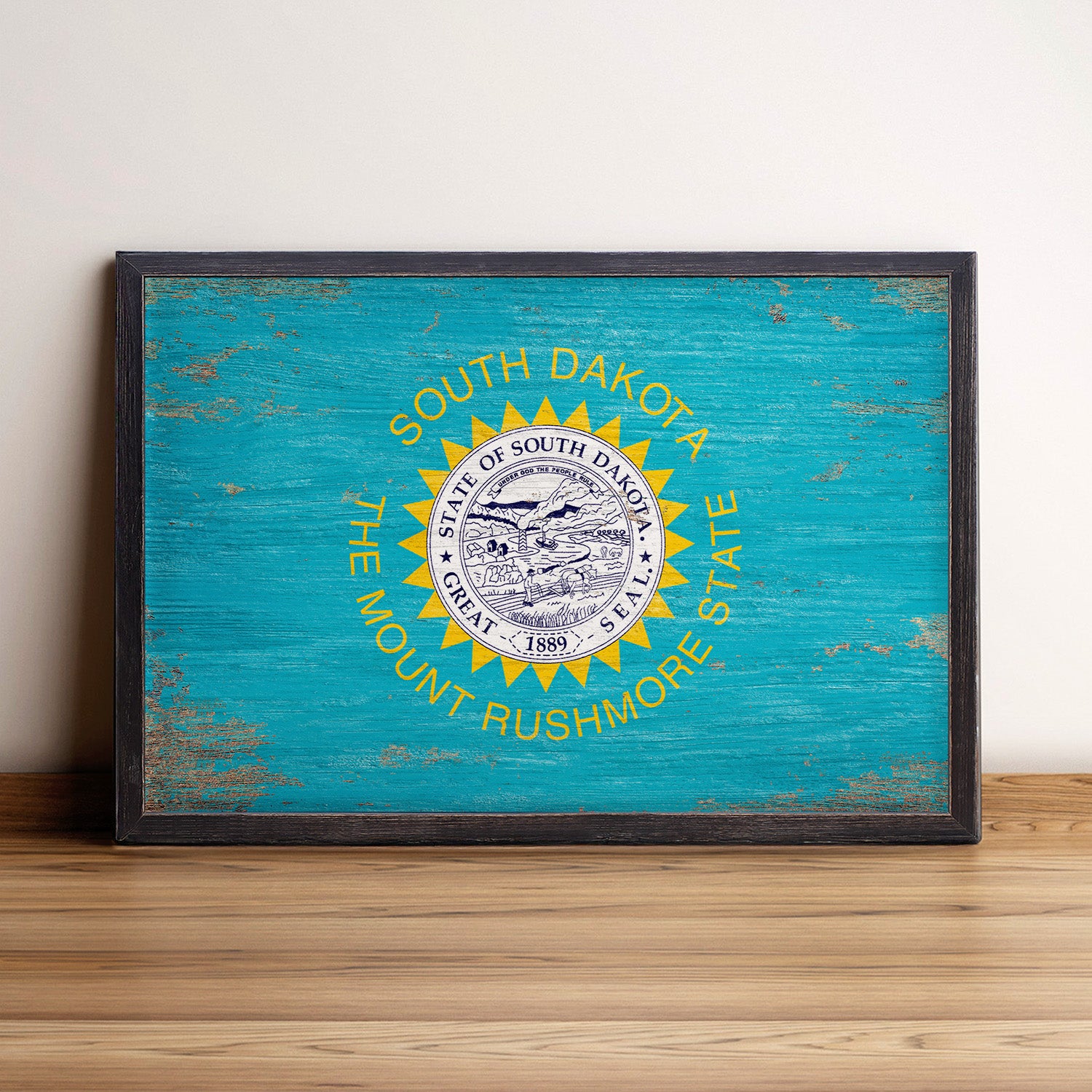 South Dakota State Flag Framed Wall Art