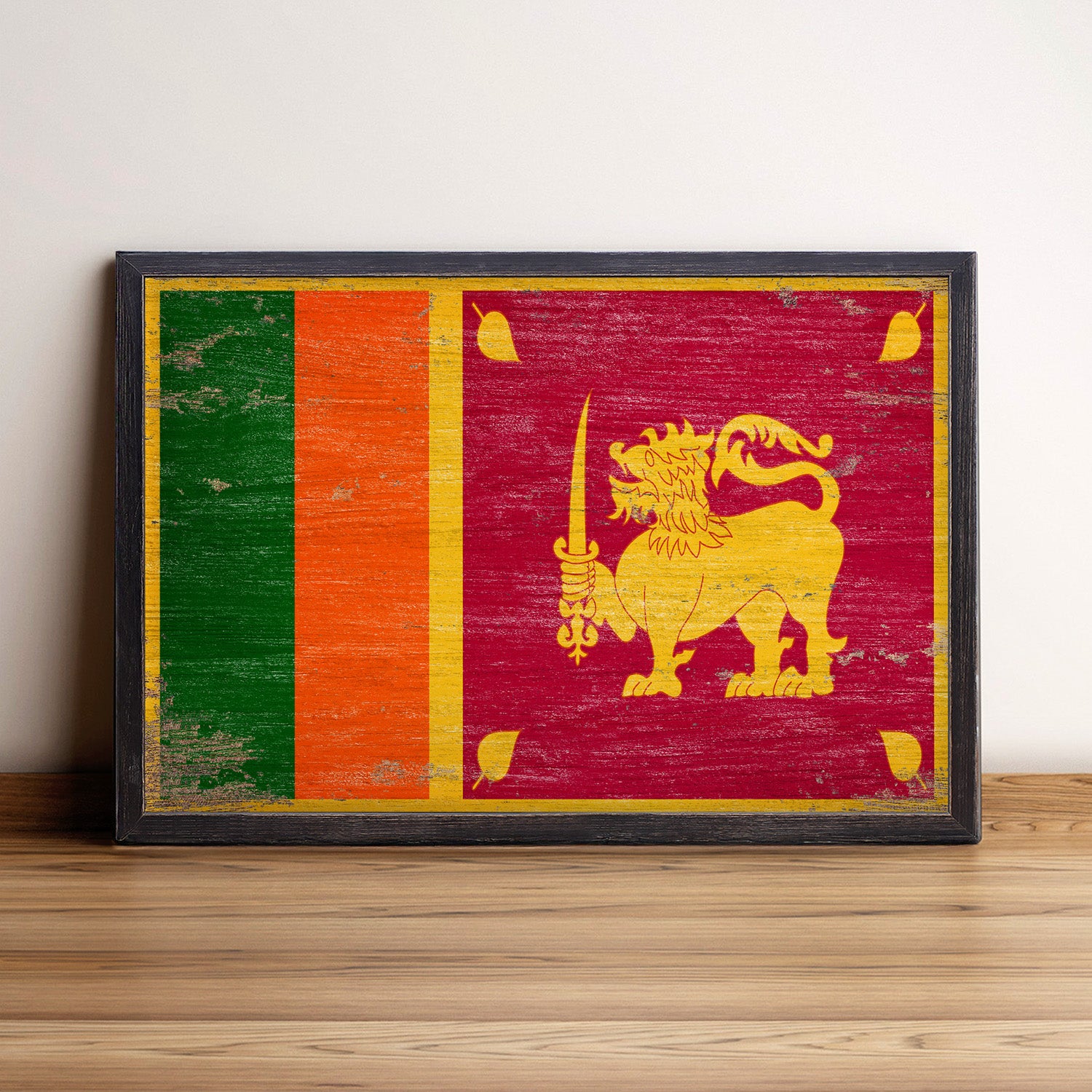 Sri Lanka Flag Framed Wall Art