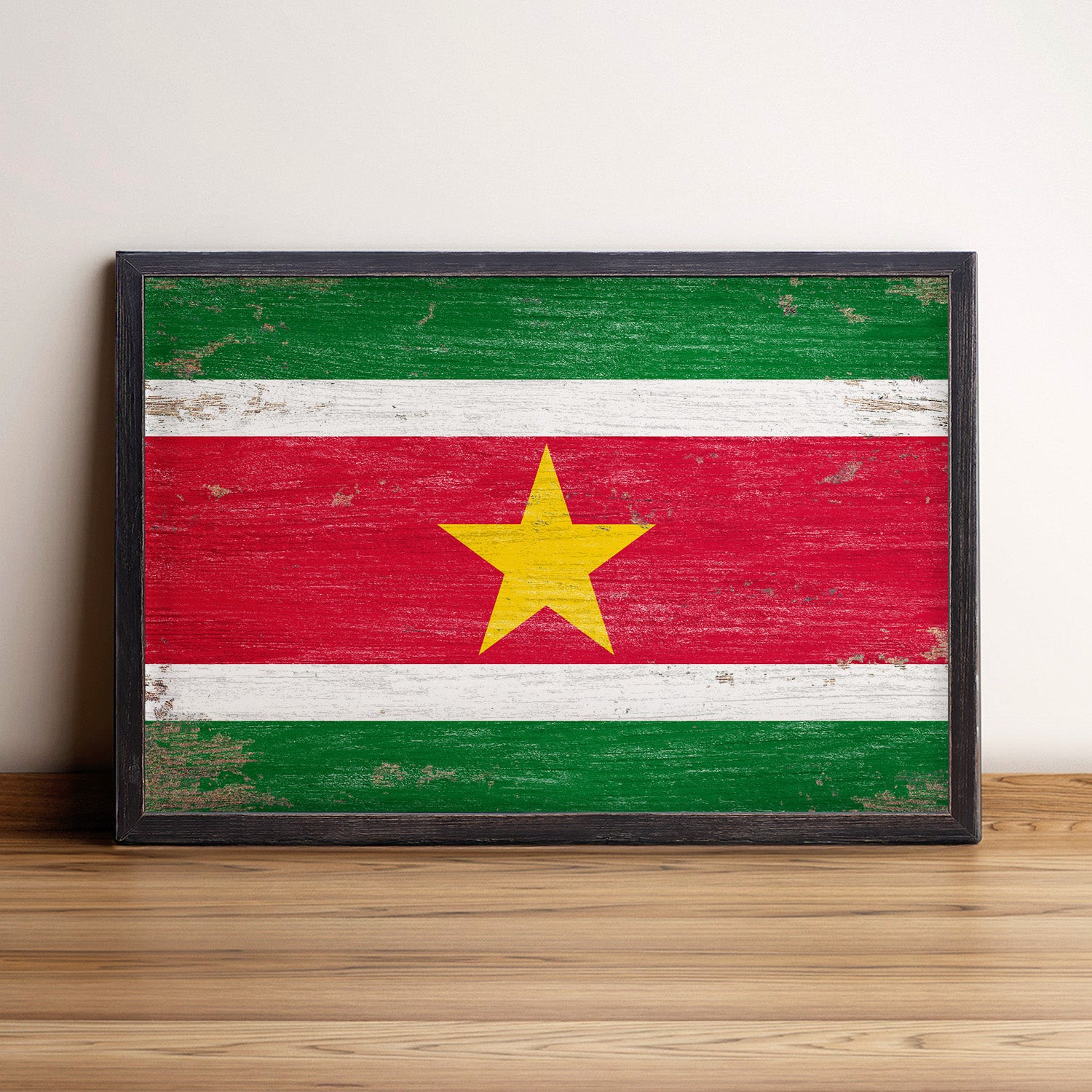 Suriname Flag Framed Wall Art