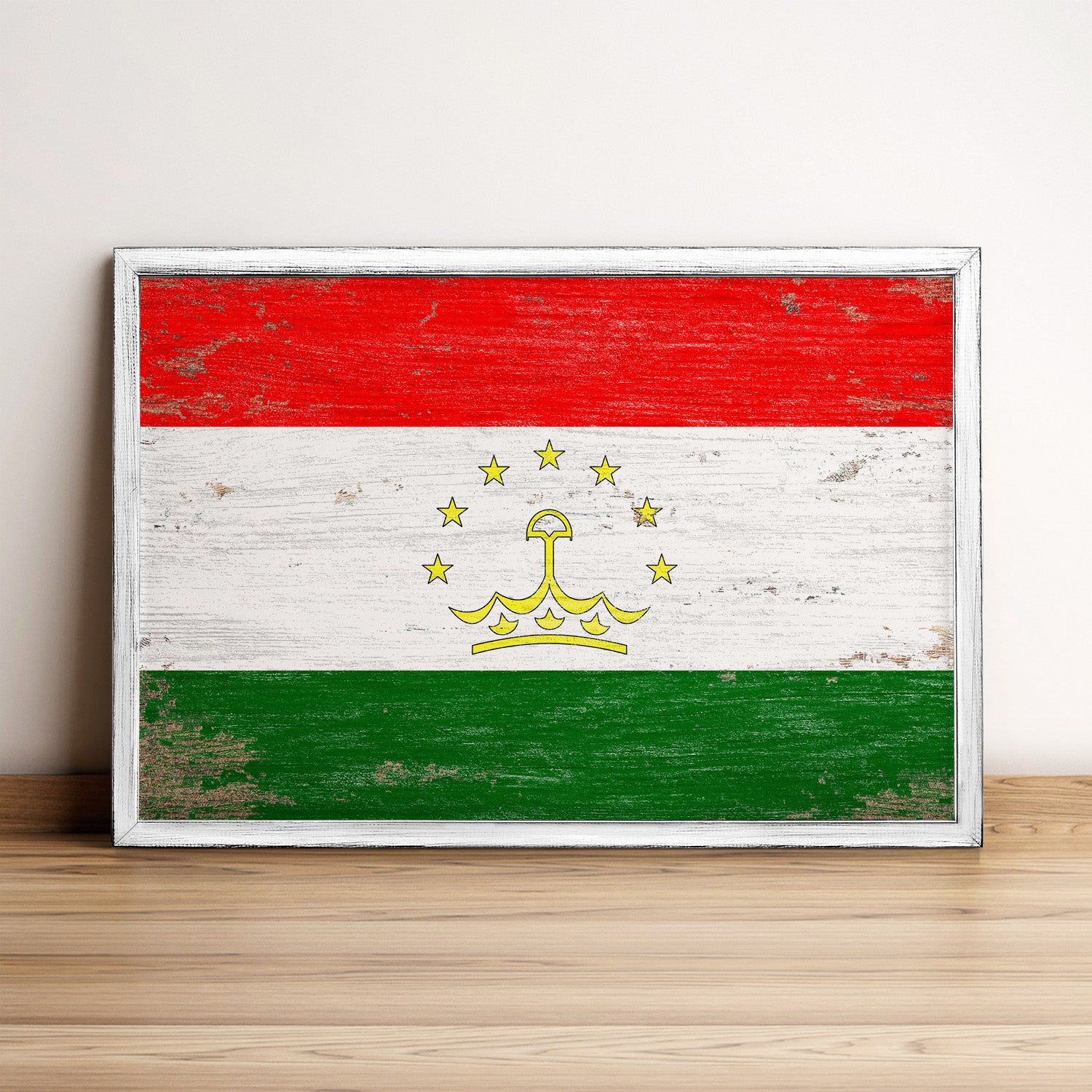 Tajikistan Flag Framed Wall Art