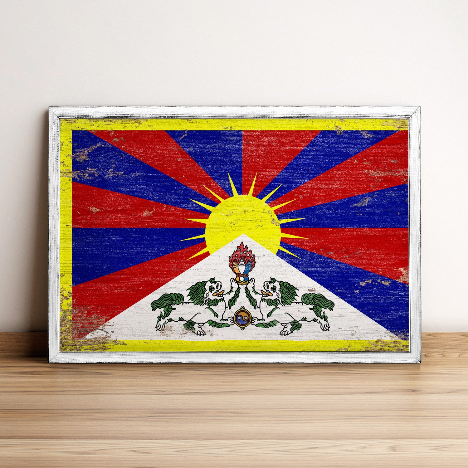 Tibet Flag Framed Wall Art
