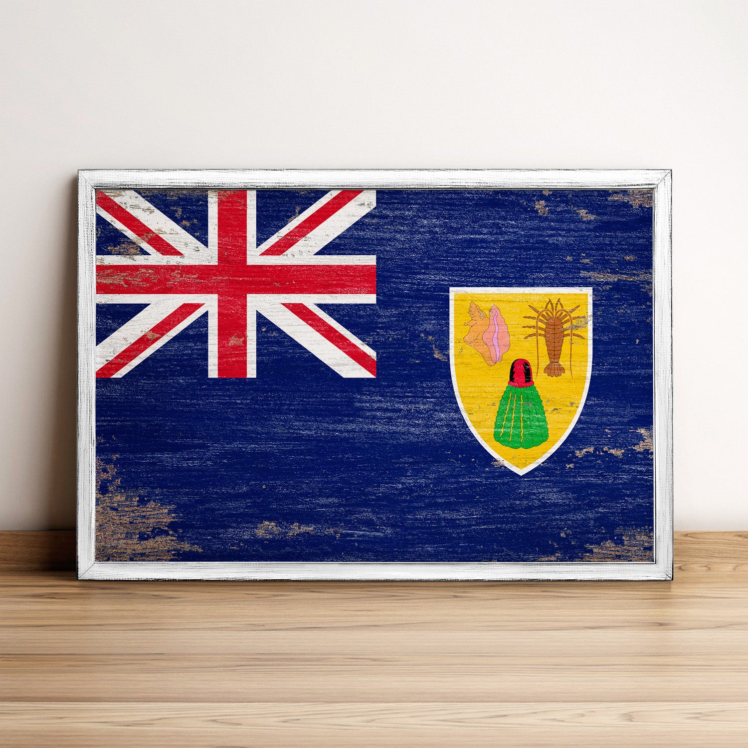 Turks and Caicos Islands Flag Framed Wall Art
