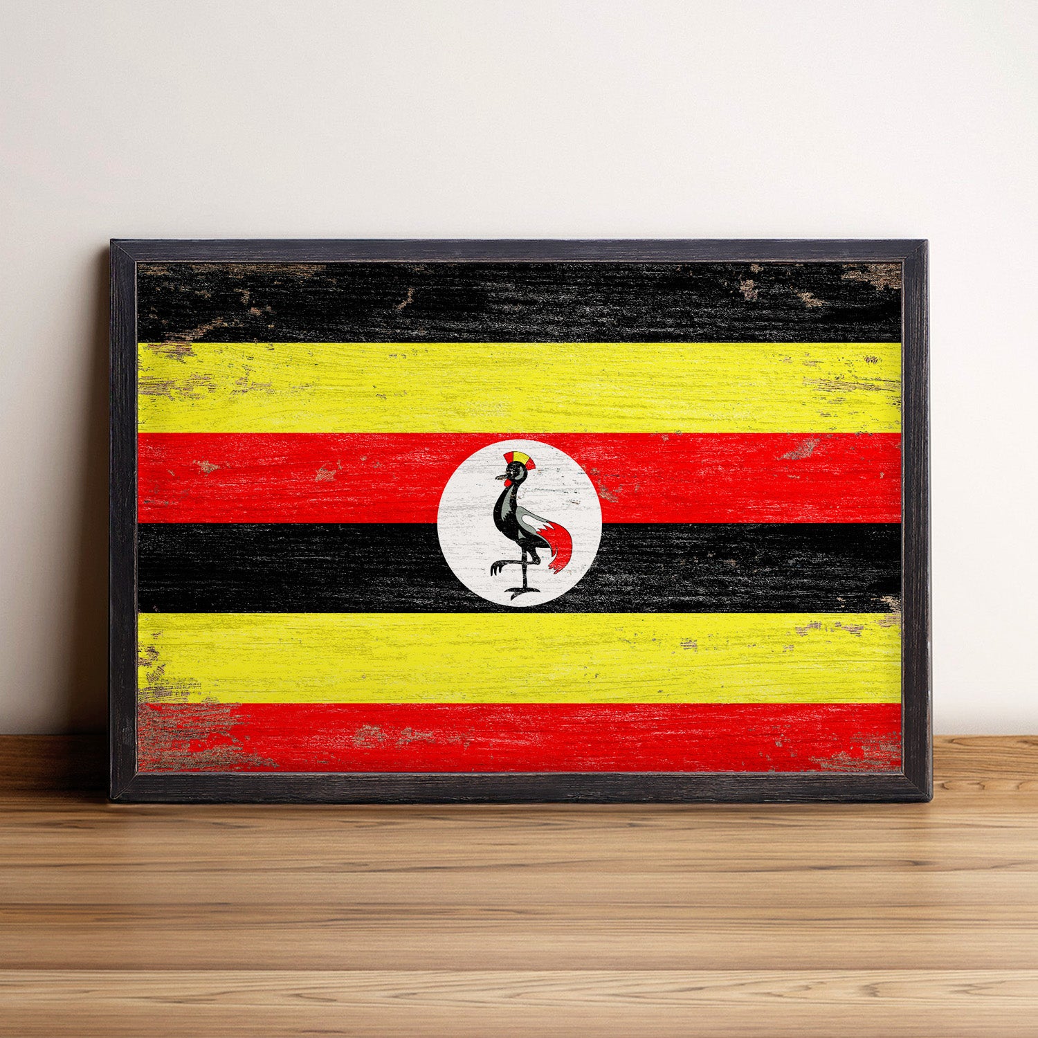 Uganda Flag Framed Wall Art
