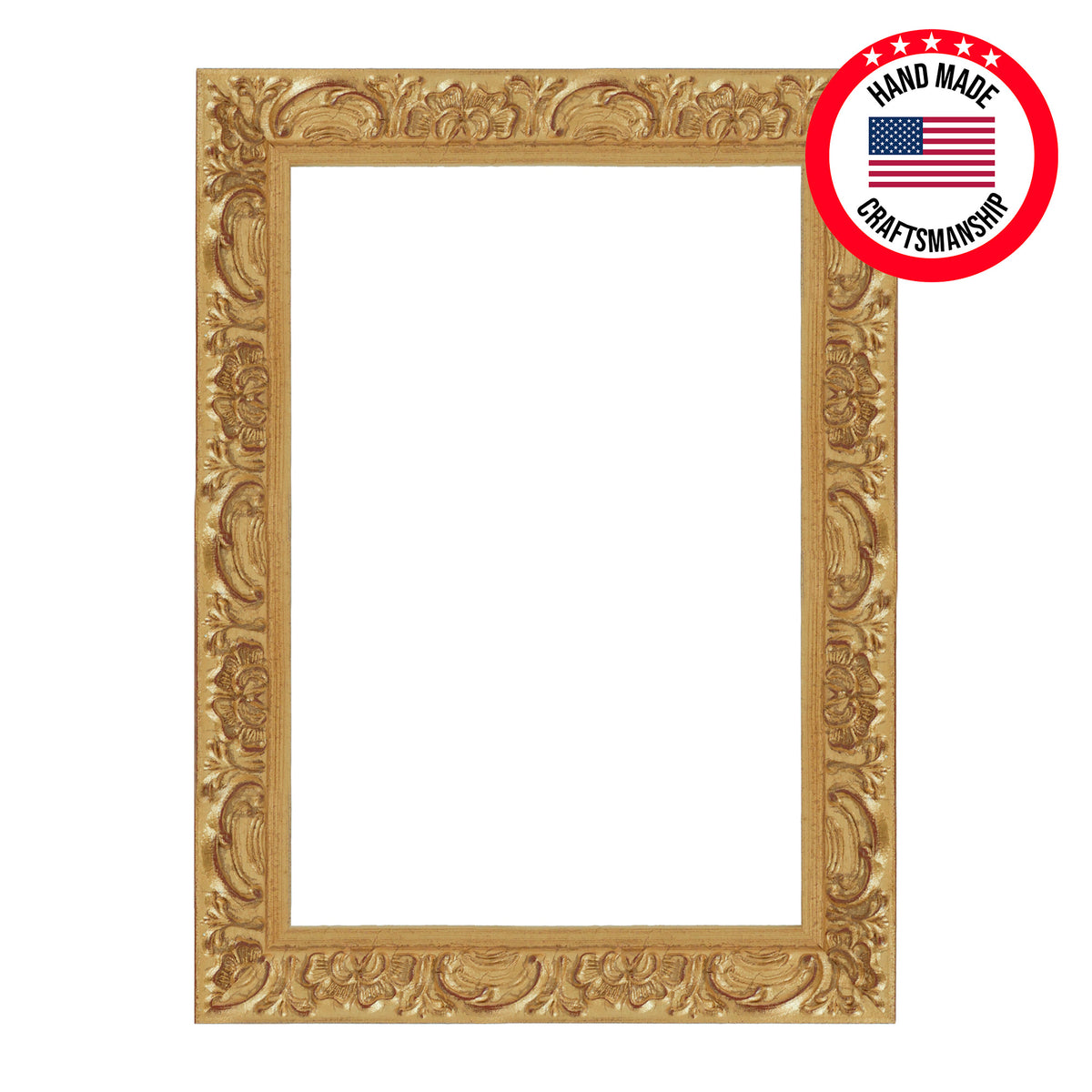 Gold Floral Leaf Ornate Wood Picture Frame