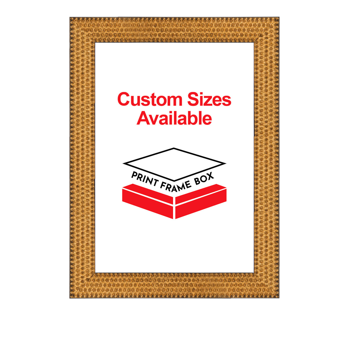 Gold Stud Ornate Wood Picture Frame