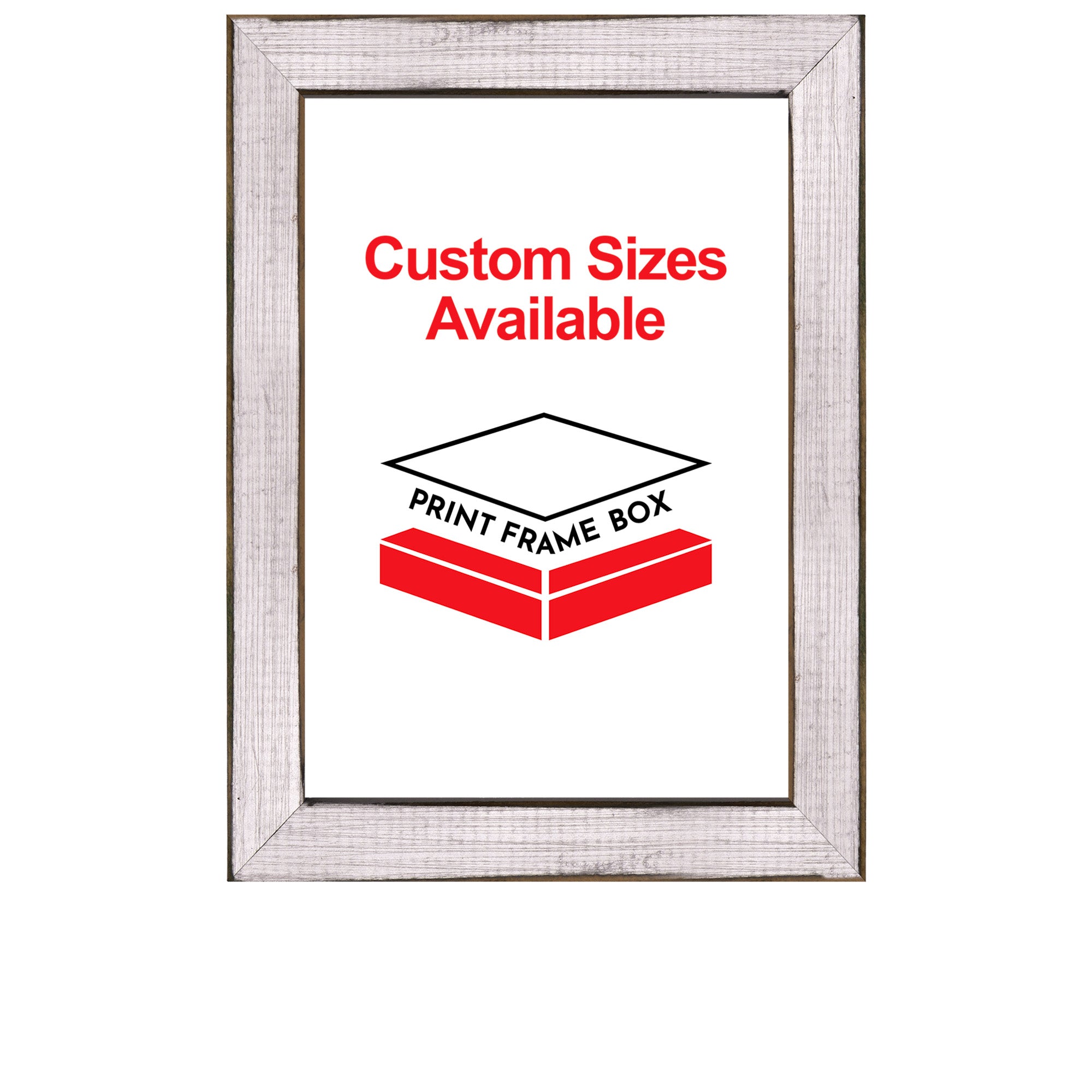 Hand Painted Silver Wood Picture Frame