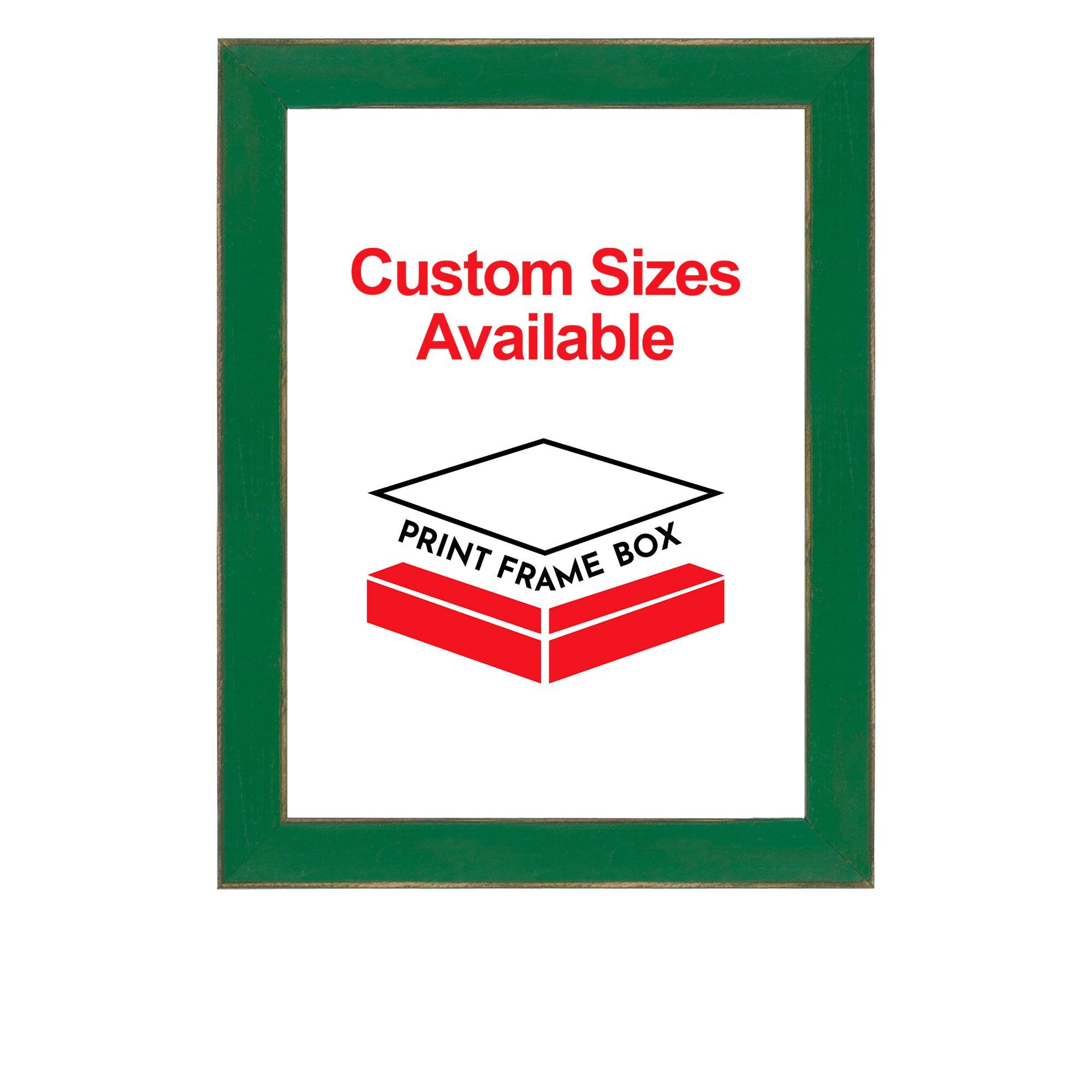 Hand Painted Green Wood Picture Frame