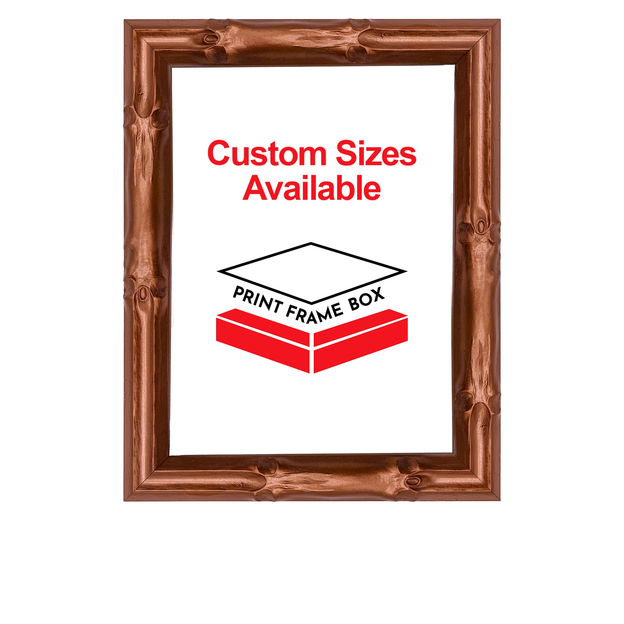 Hand Painted Copper Bamboo 1" Wide Picture Frame