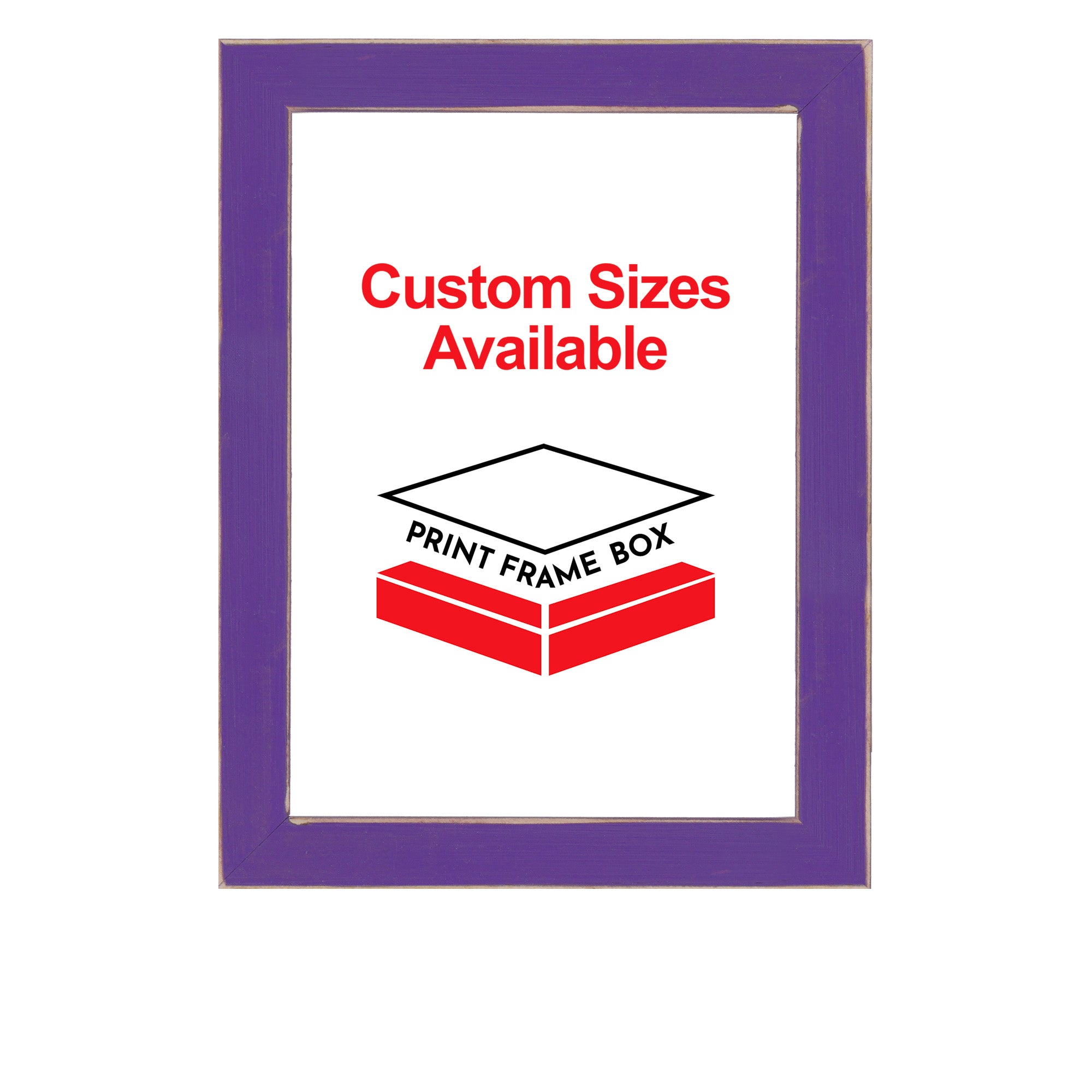 Hand Painted Purple Wood Picture Frame
