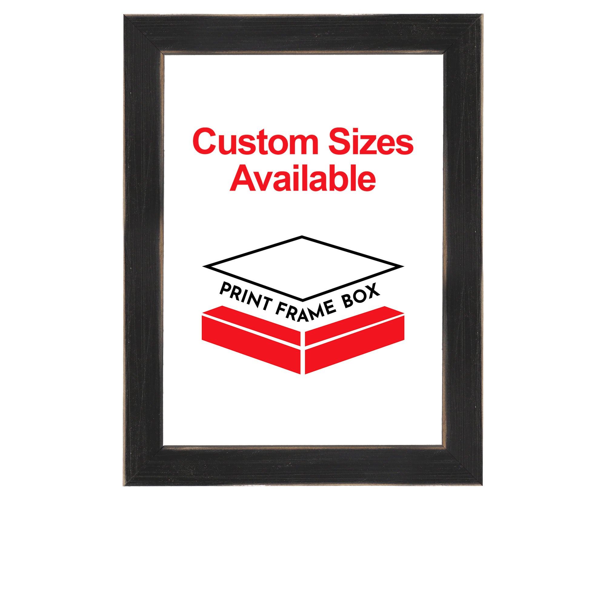 Hand Painted Black Wood Picture Frame