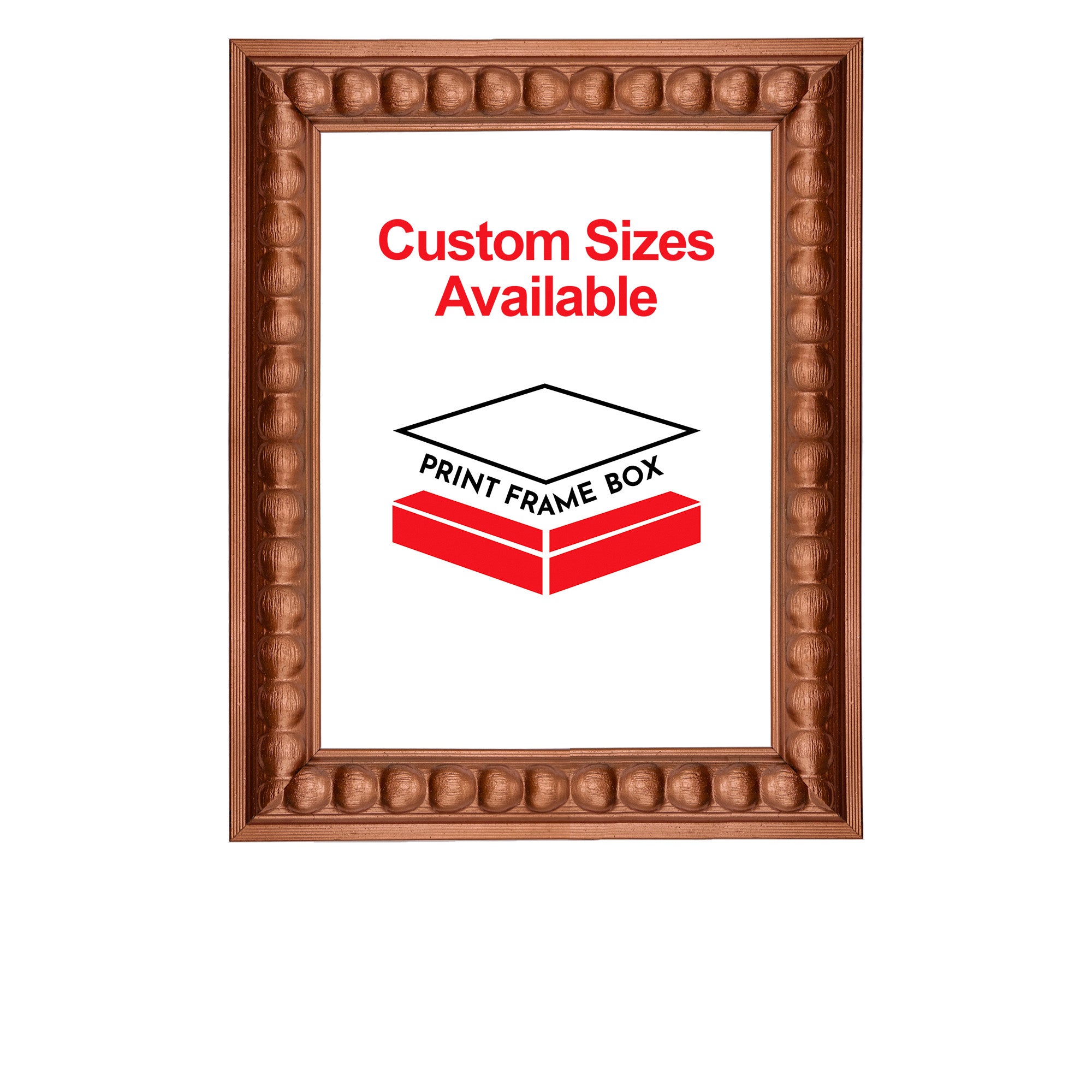 Hand Painted Copper Bead Wood Picture Frame