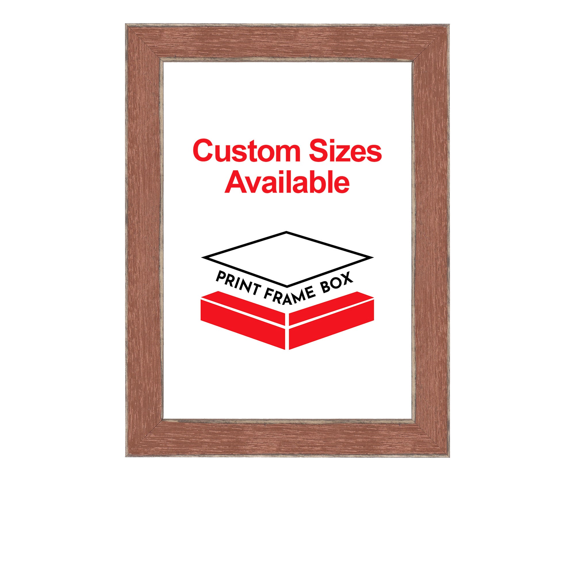 Hand Painted Copper Wood Picture Frame
